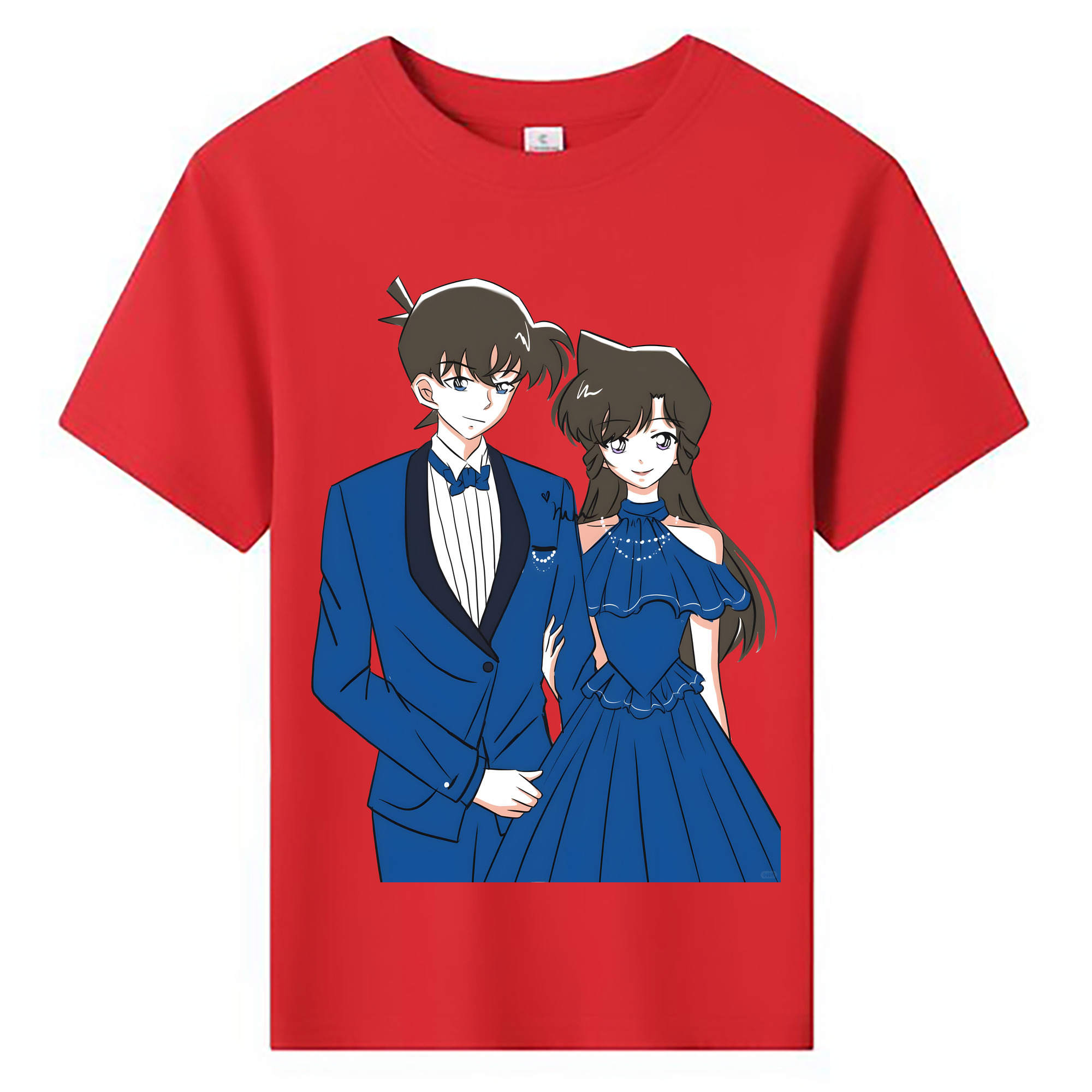 （画像用） 名探偵コナン 江戸川 コナン Detective Conan Conan Edogawa 綿100％キッズTシャツ（フロントプリント）