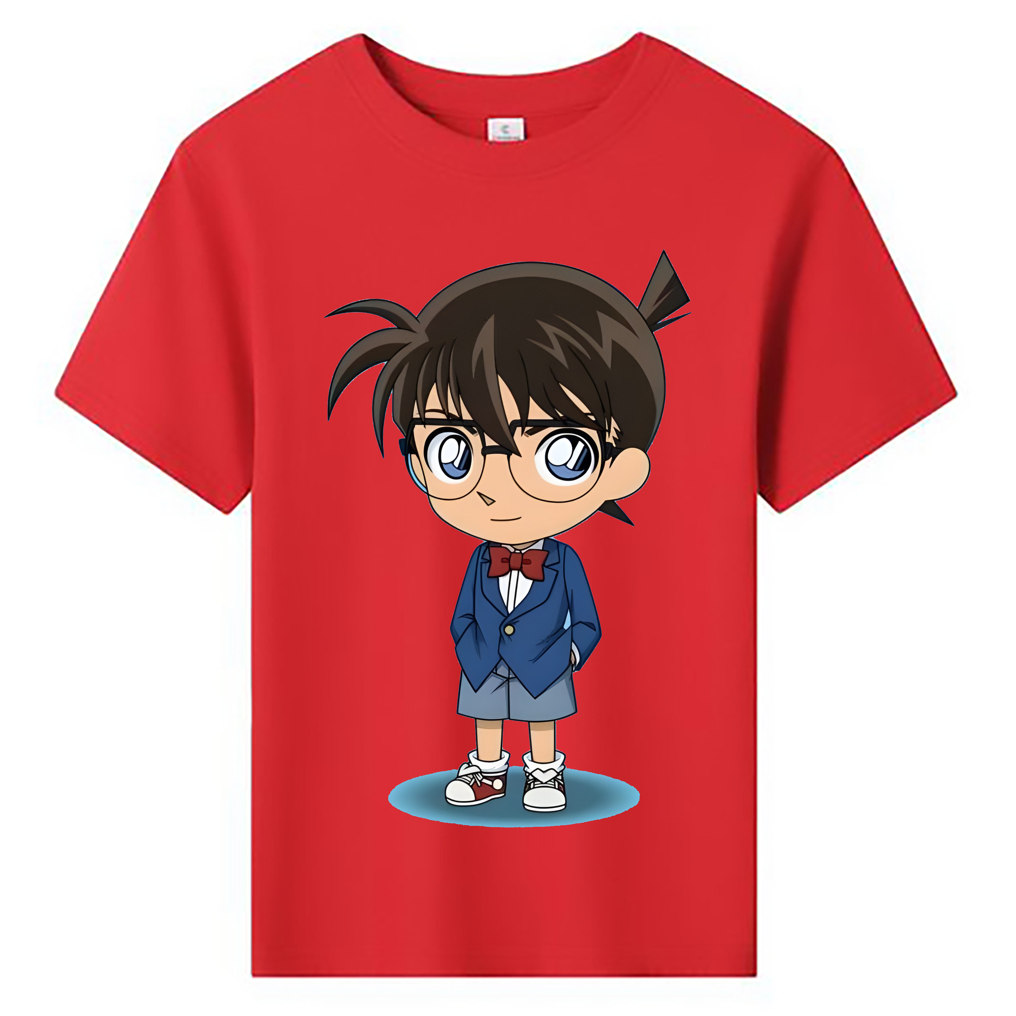 （画像用） 名探偵コナン 江戸川 コナン Detective Conan Conan Edogawa 綿100％キッズTシャツ（フロントプリント）