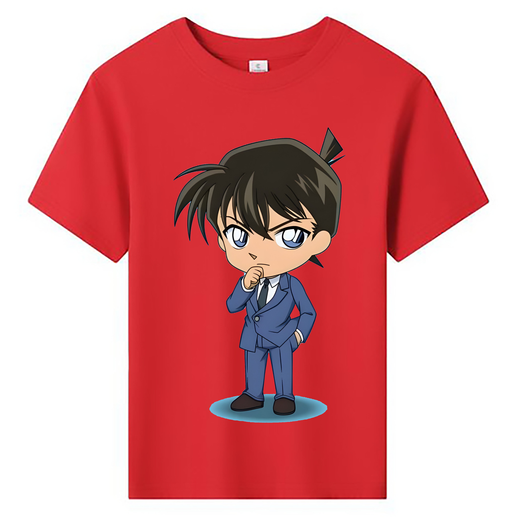 （画像用） 名探偵コナン 江戸川 コナン Detective Conan Conan Edogawa 綿100％キッズTシャツ（フロントプリント）