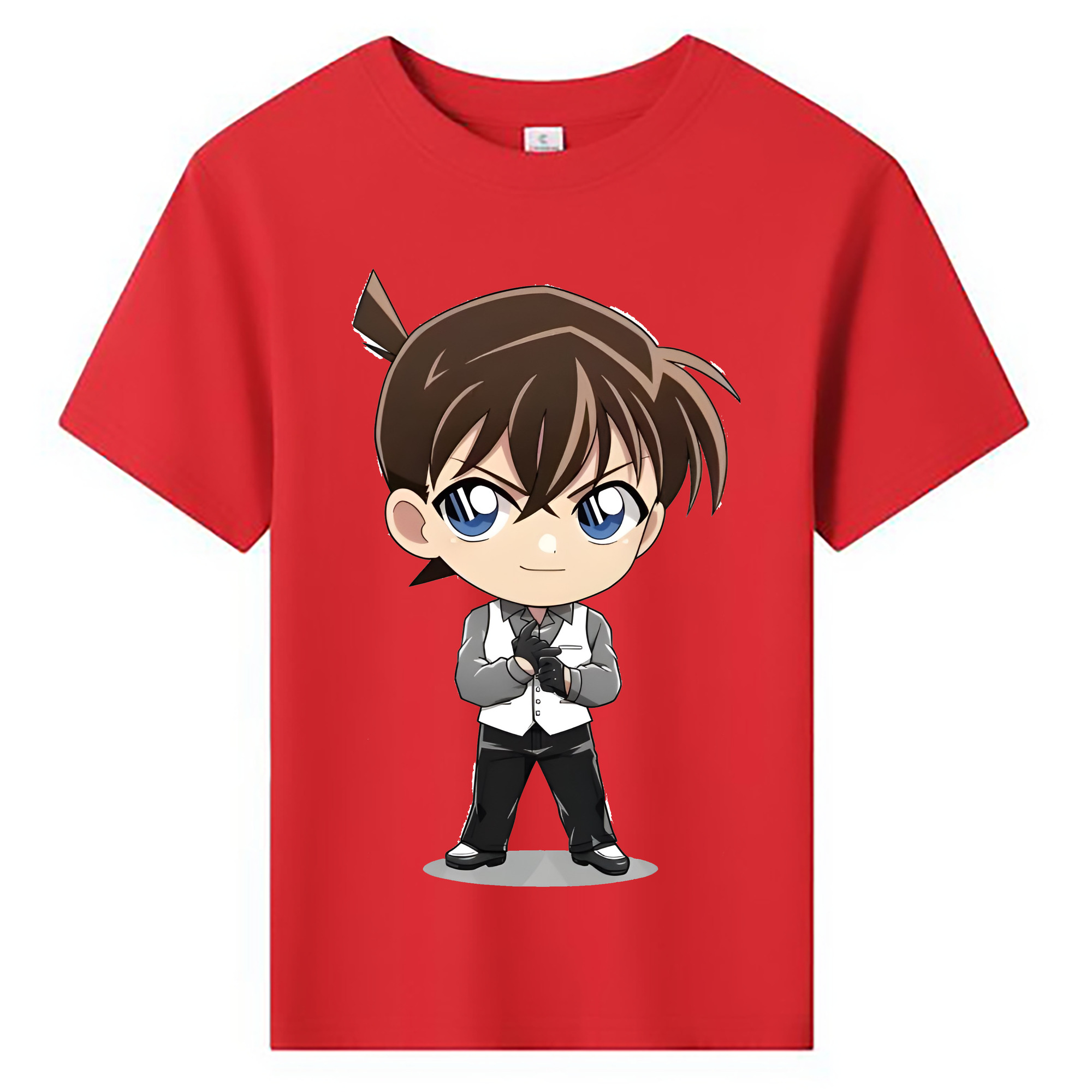 （画像用） 名探偵コナン 江戸川 コナン Detective Conan Conan Edogawa 綿100％キッズTシャツ（フロントプリント）