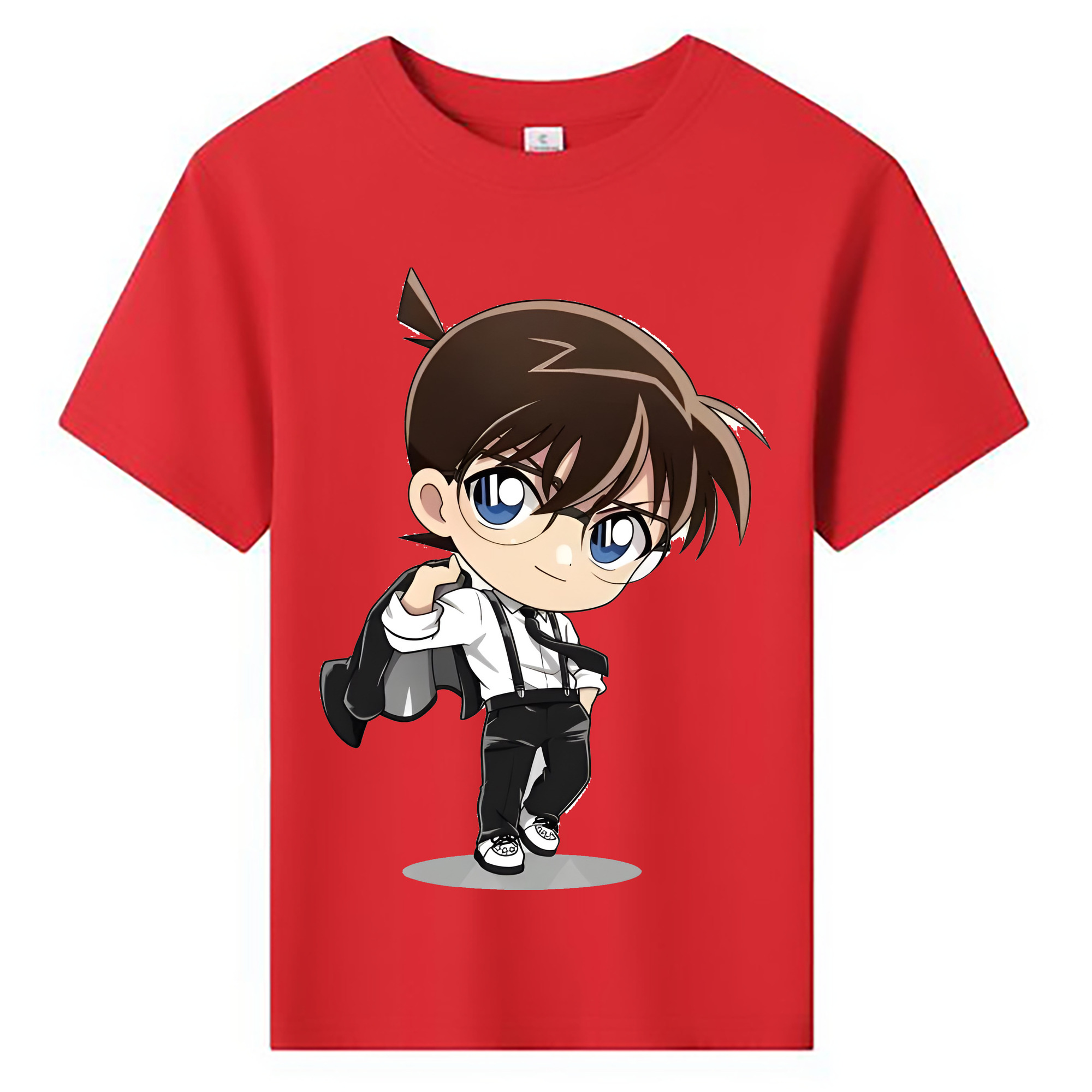 （画像用） 名探偵コナン 江戸川 コナン Detective Conan Conan Edogawa 綿100％キッズTシャツ（フロントプリント）