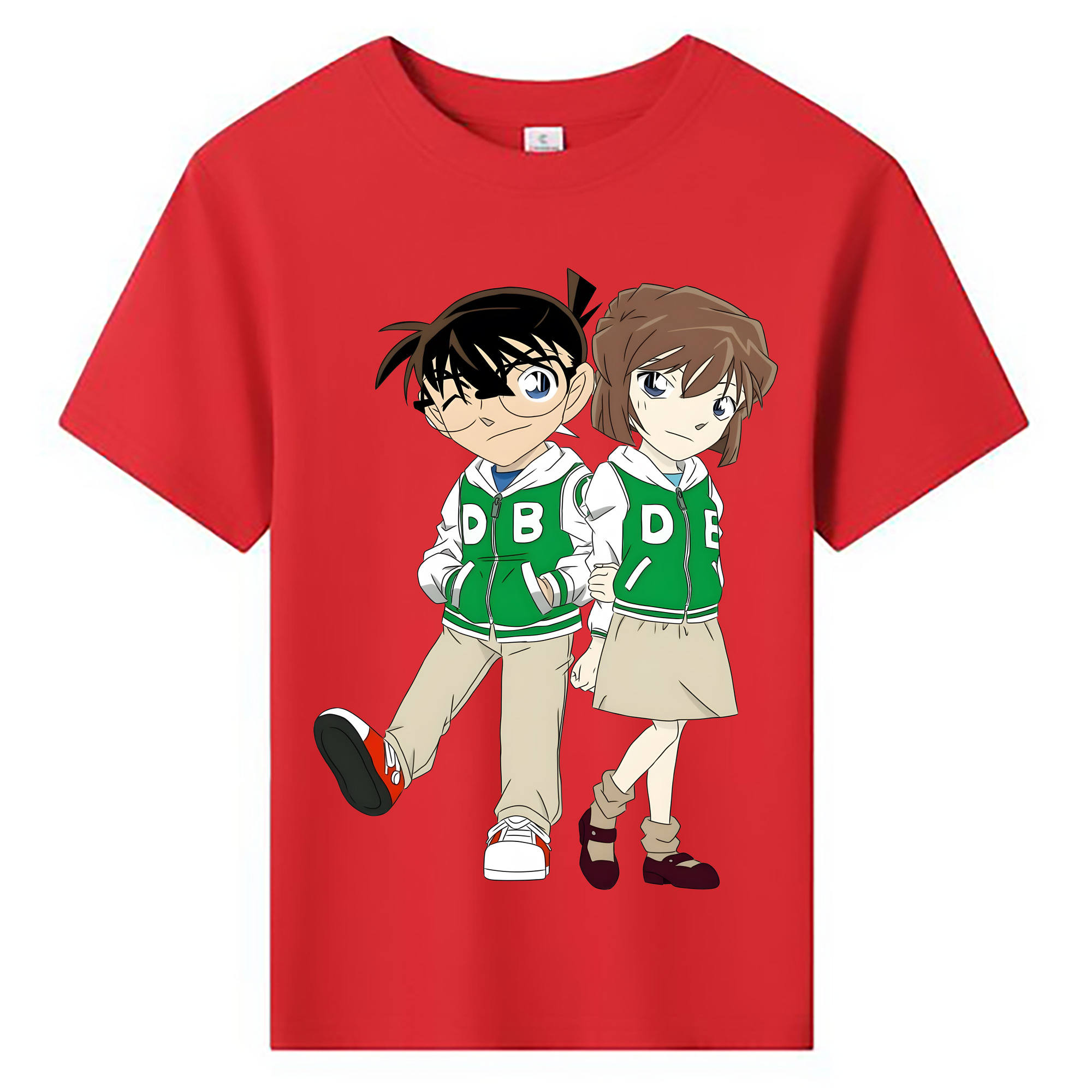 （画像用） 名探偵コナン 江戸川 コナン Detective Conan Conan Edogawa 綿100％キッズTシャツ（フロントプリント）
