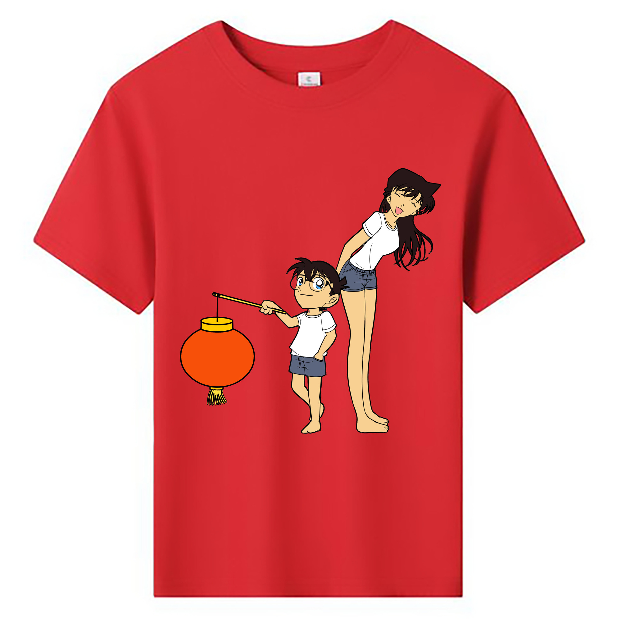 （画像用） 名探偵コナン 毛利 蘭 もうり らん、モーリ ラン Detective Conan Rachel Moore 綿100％キッズTシャツ（フロントプリント）