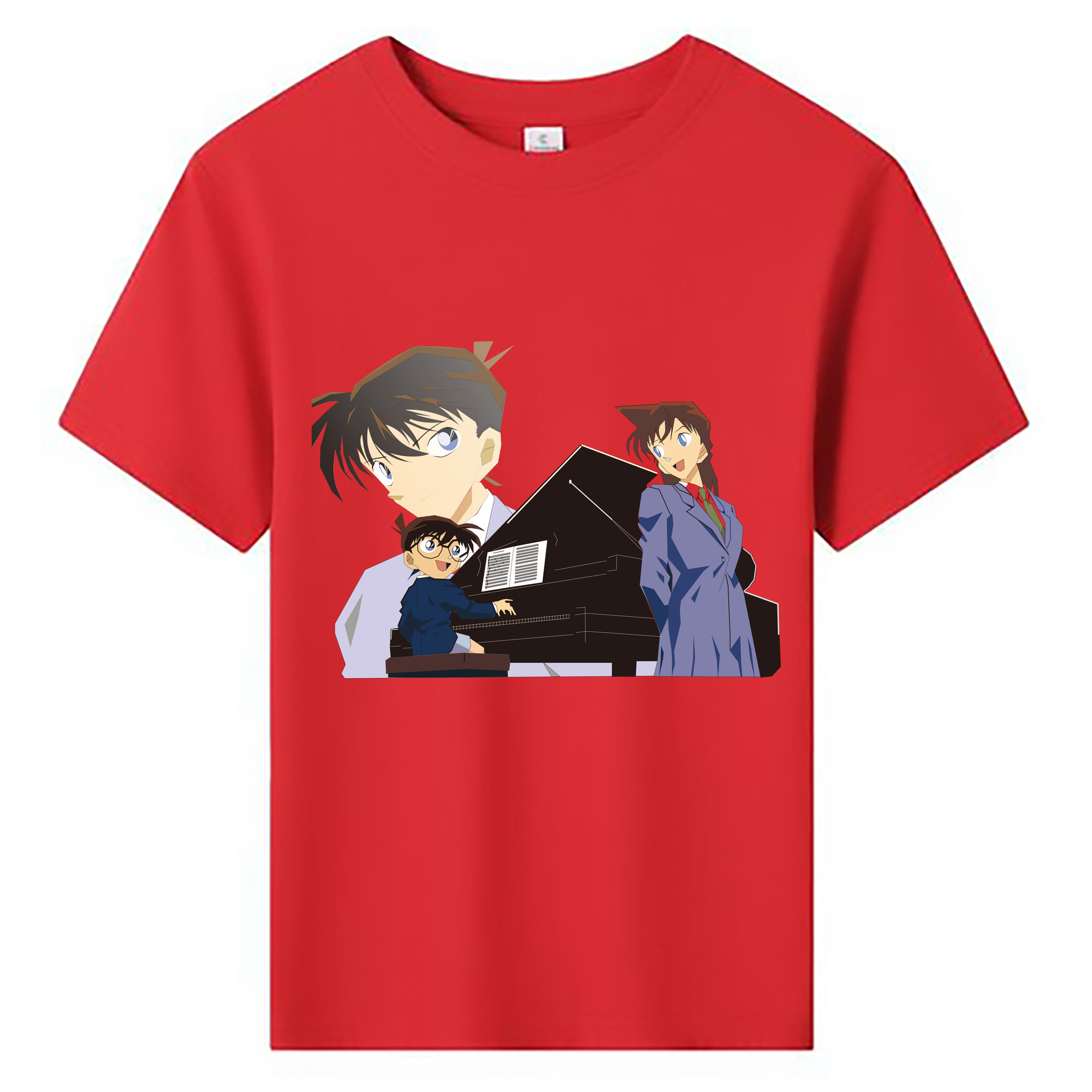 （画像用） 名探偵コナン 毛利 蘭 もうり らん、モーリ ラン Detective Conan Rachel Moore 綿100％キッズTシャツ（フロントプリント）