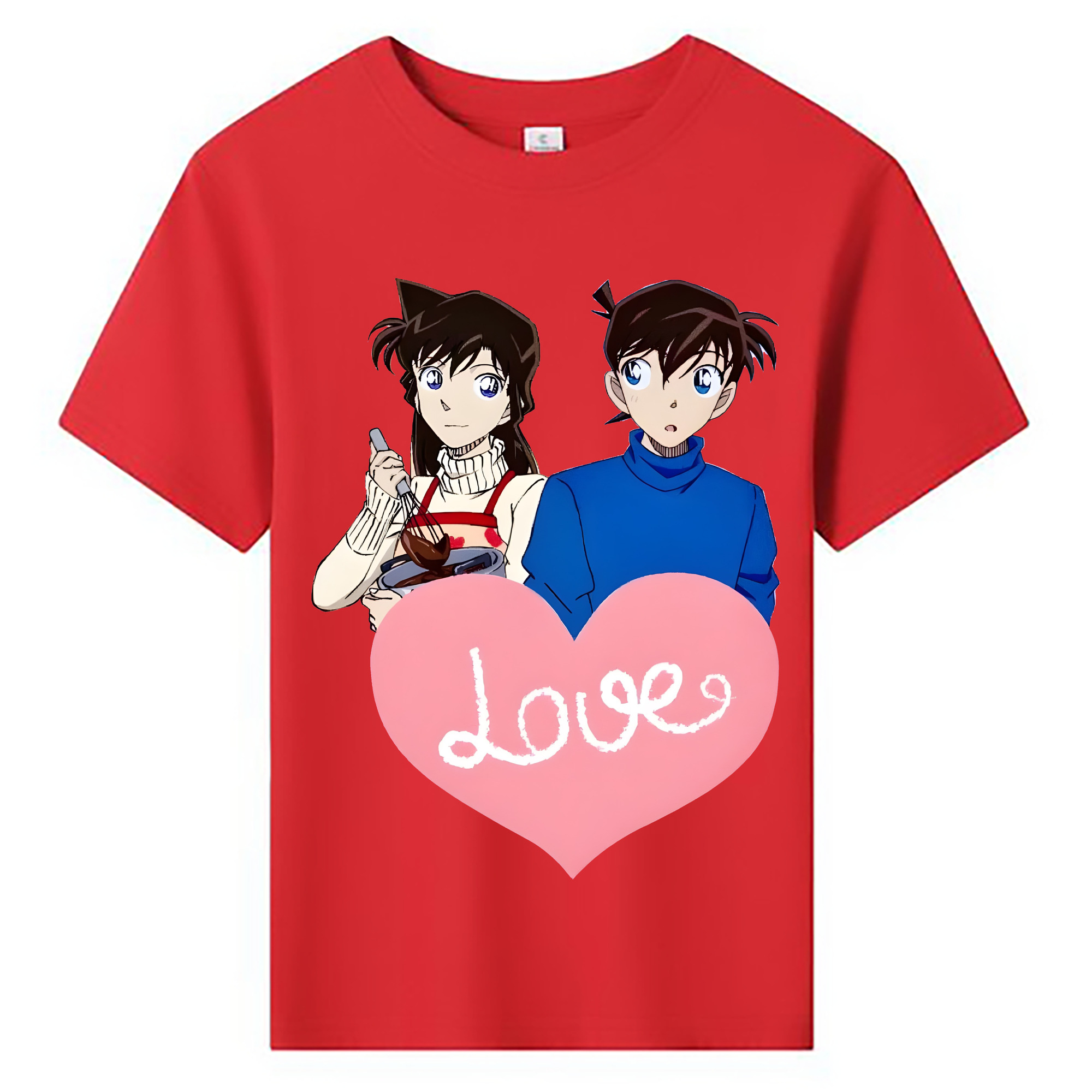 （画像用） 名探偵コナン 毛利 蘭 もうり らん、モーリ ラン Detective Conan Rachel Moore 綿100％キッズTシャツ（フロントプリント）