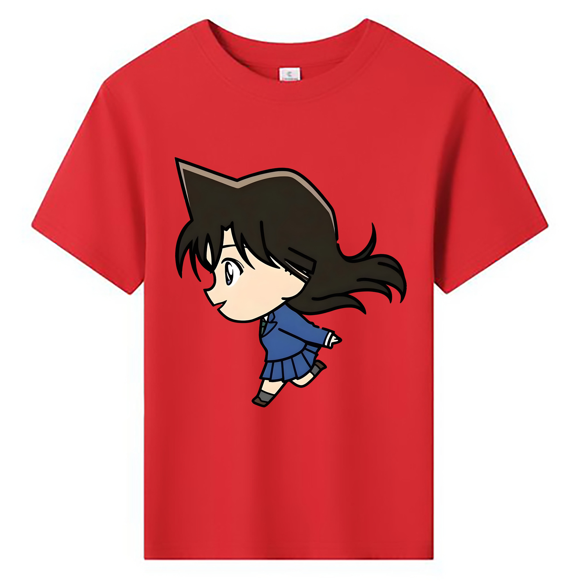 （画像用） 名探偵コナン 毛利 蘭 もうり らん、モーリ ラン Detective Conan Rachel Moore 綿100％キッズTシャツ（フロントプリント）