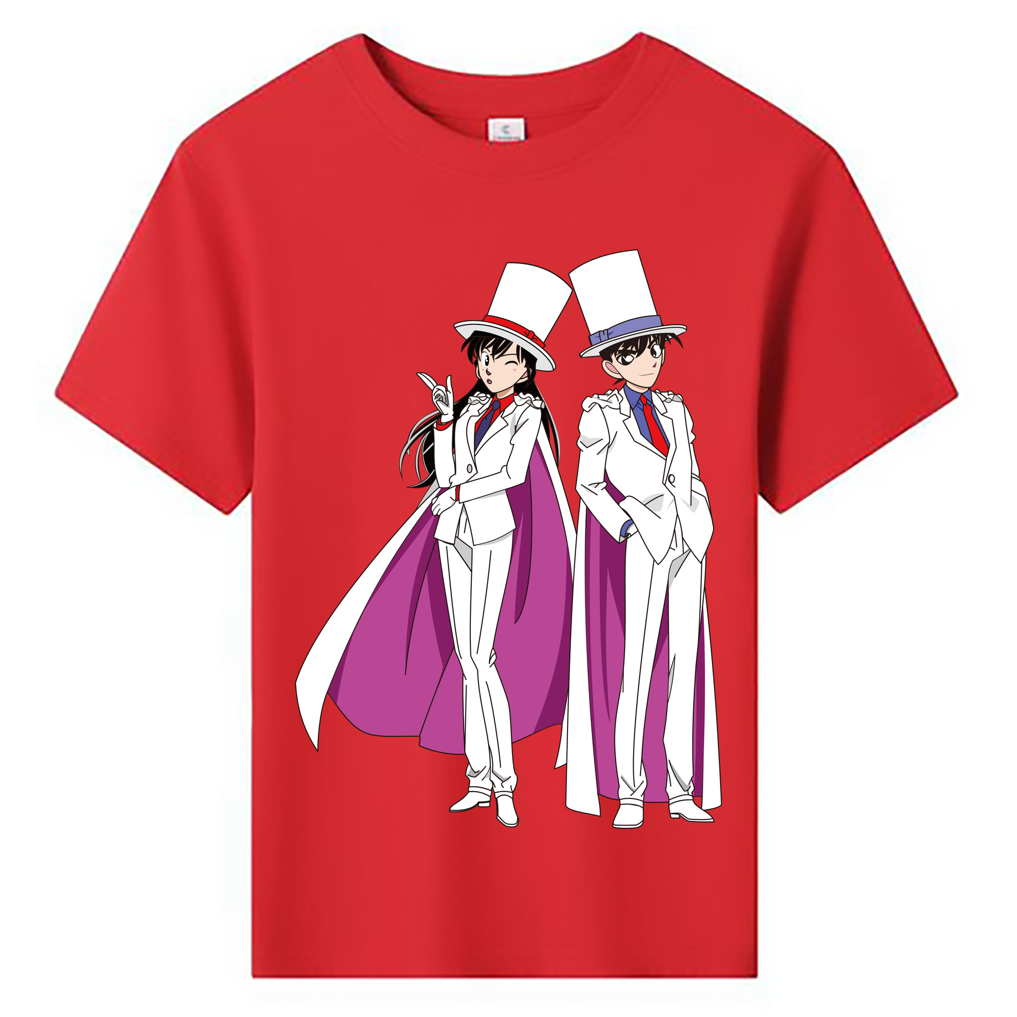 （画像用） 名探偵コナン くろば かいと Detective Conan Kuroba Kaito 綿100％キッズTシャツ（フロントプリント）