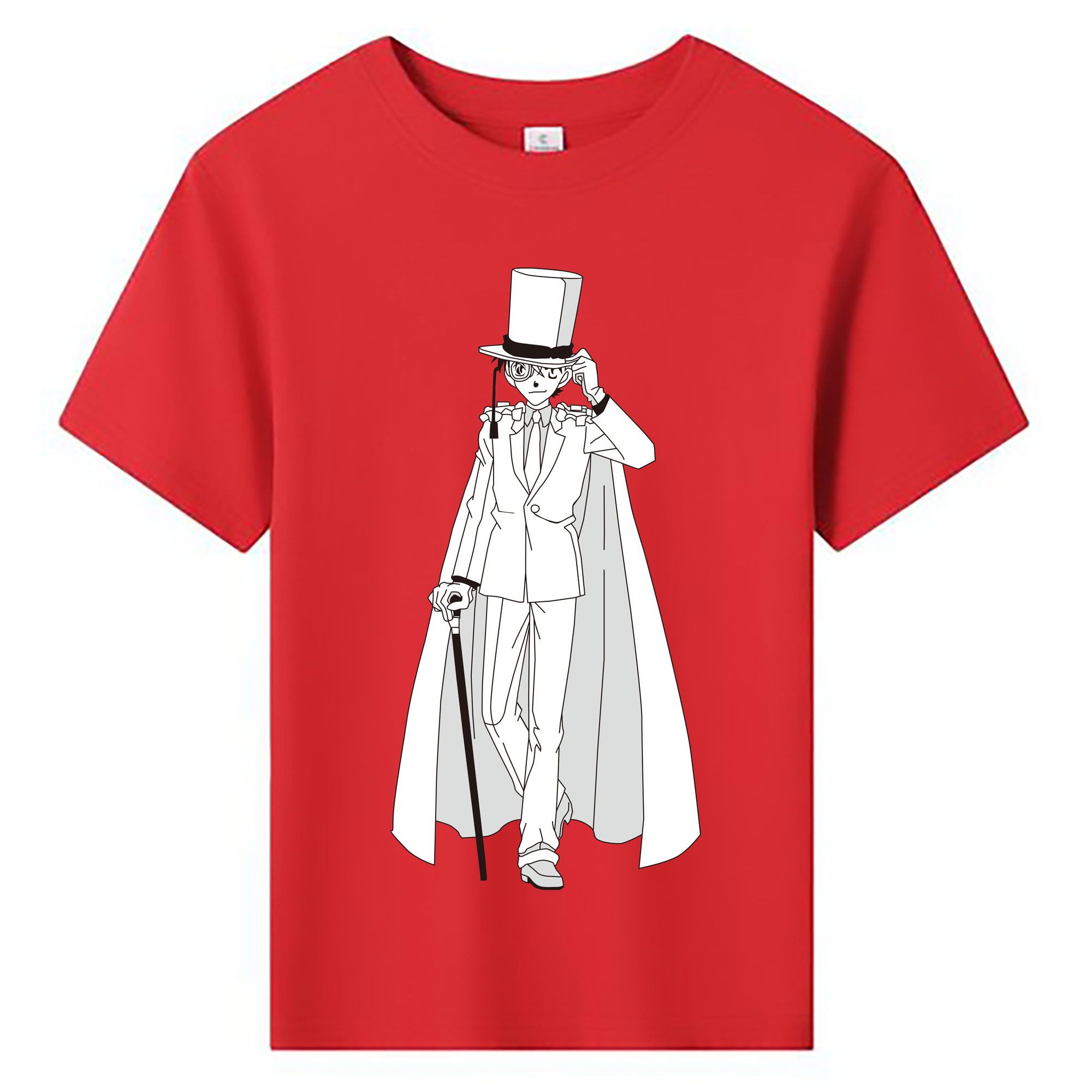 （画像用） 名探偵コナン くろば かいと Detective Conan Kuroba Kaito 綿100％キッズTシャツ（フロントプリント）