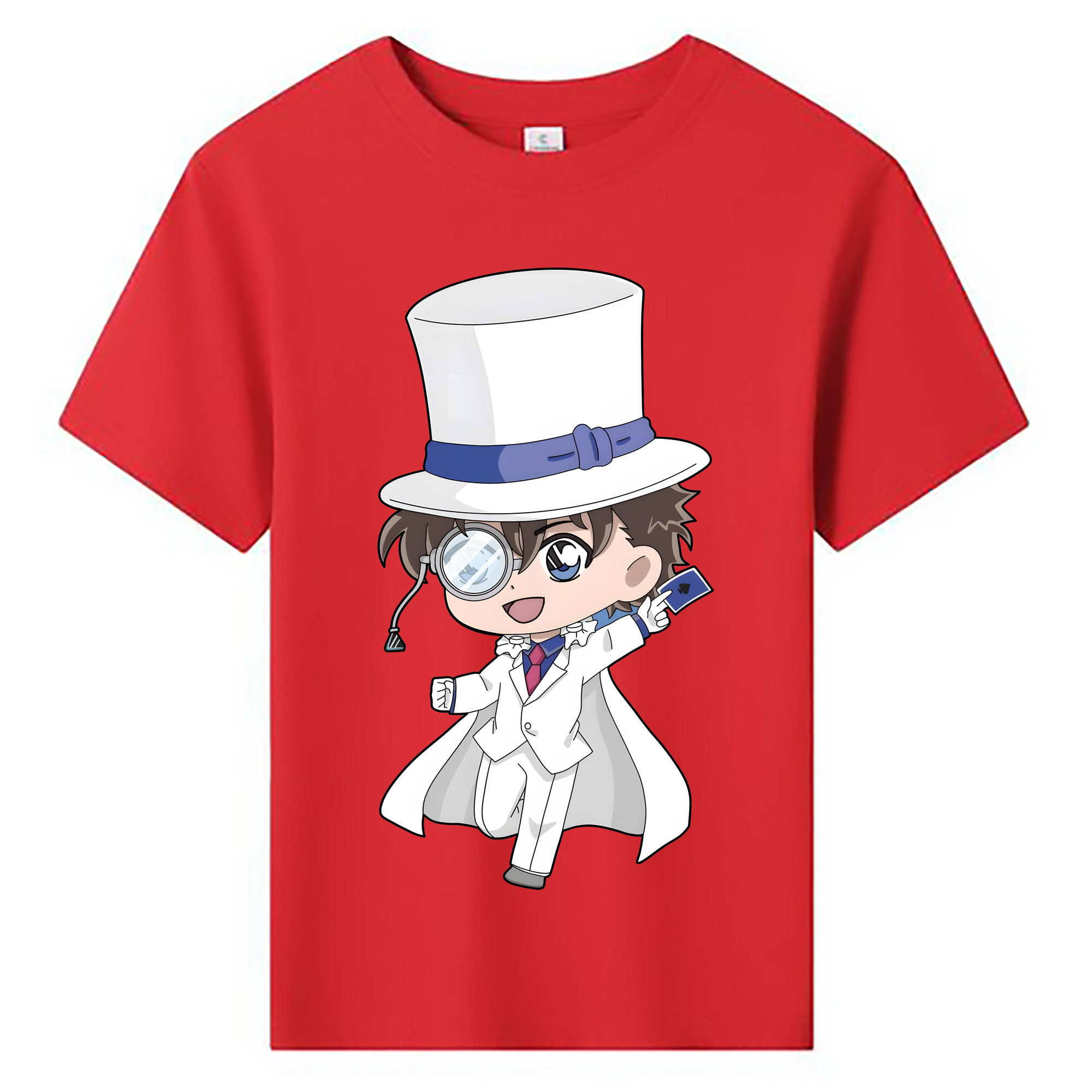 （画像用） 名探偵コナン くろば かいと Detective Conan Kuroba Kaito 綿100％キッズTシャツ（フロントプリント）
