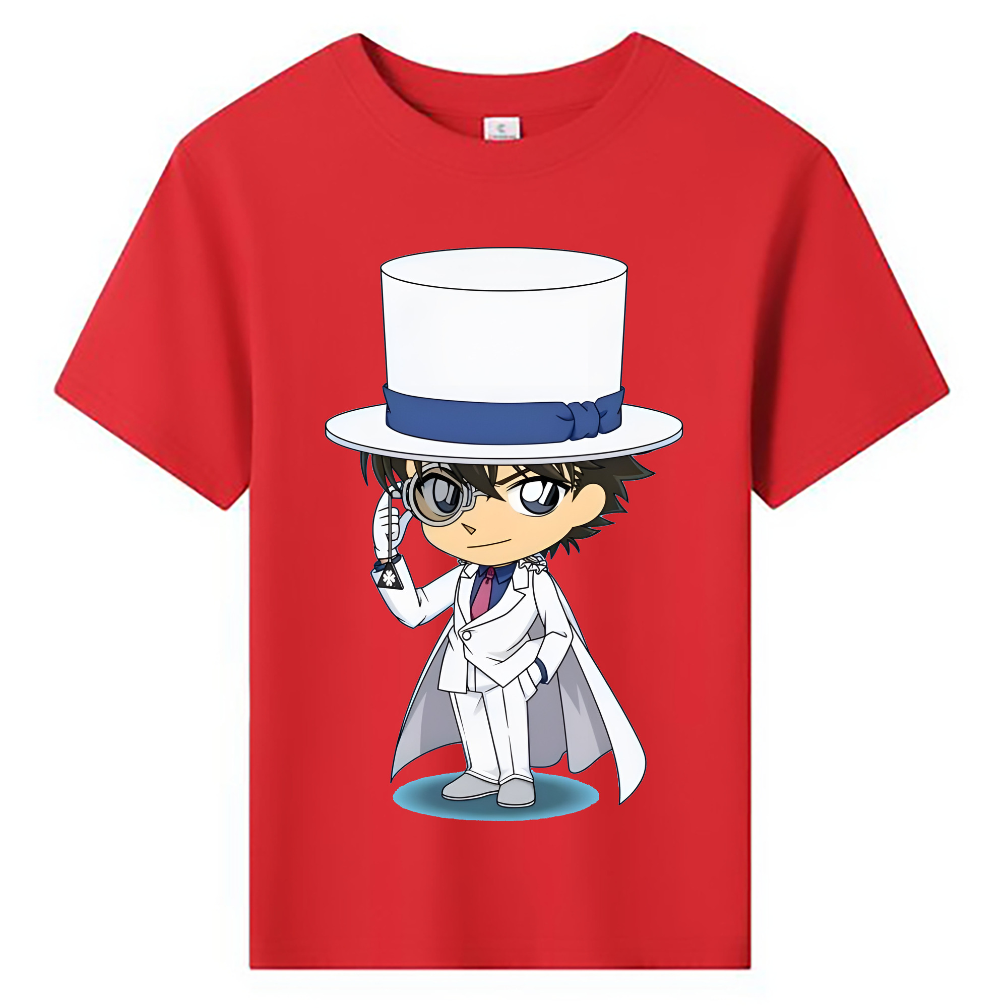 （画像用） 名探偵コナン くろば かいと Detective Conan Kuroba Kaito 綿100％キッズTシャツ（フロントプリント）