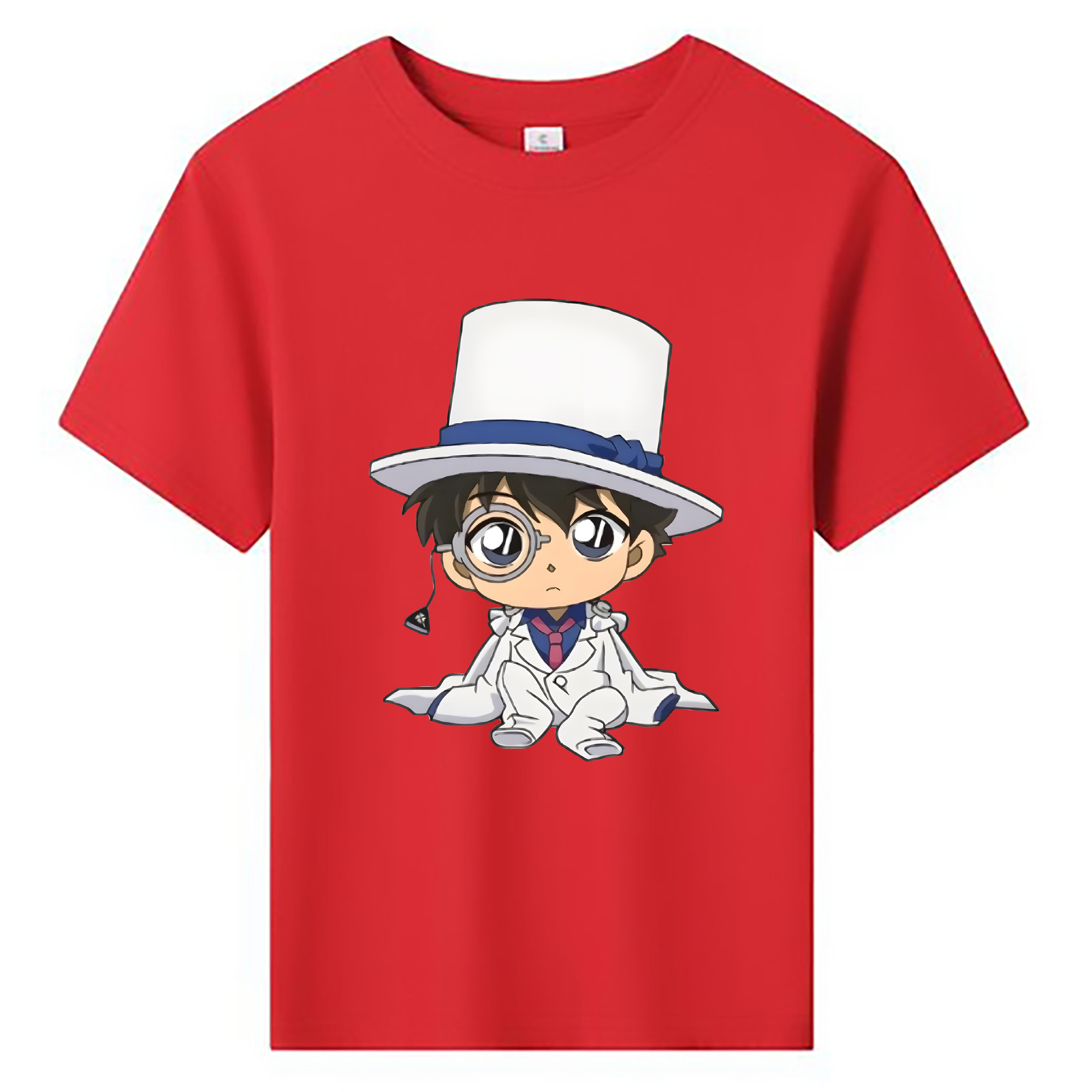 （画像用） 名探偵コナン くろば かいと Detective Conan Kuroba Kaito 綿100％キッズTシャツ（フロントプリント）