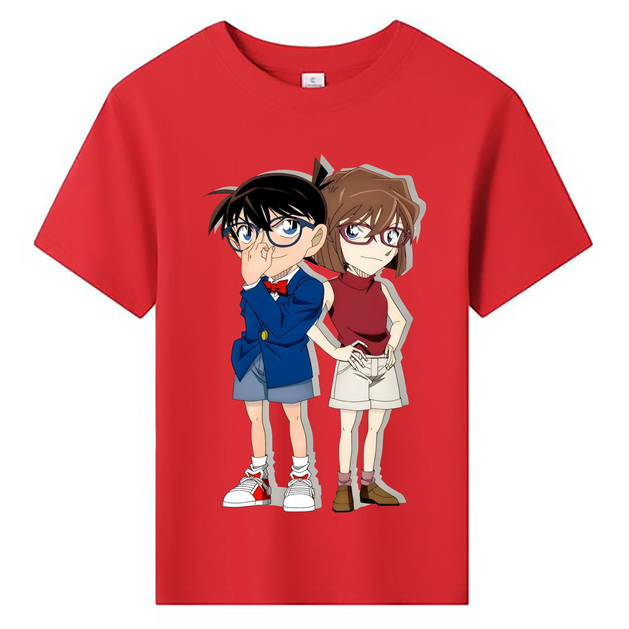 （画像用） 名探偵コナン 灰原 哀 はいばら あい Detective Conan Anita Hailey、Vi Graythorn Haibara Ai 綿100％キッズTシャツ（フロントプリント）