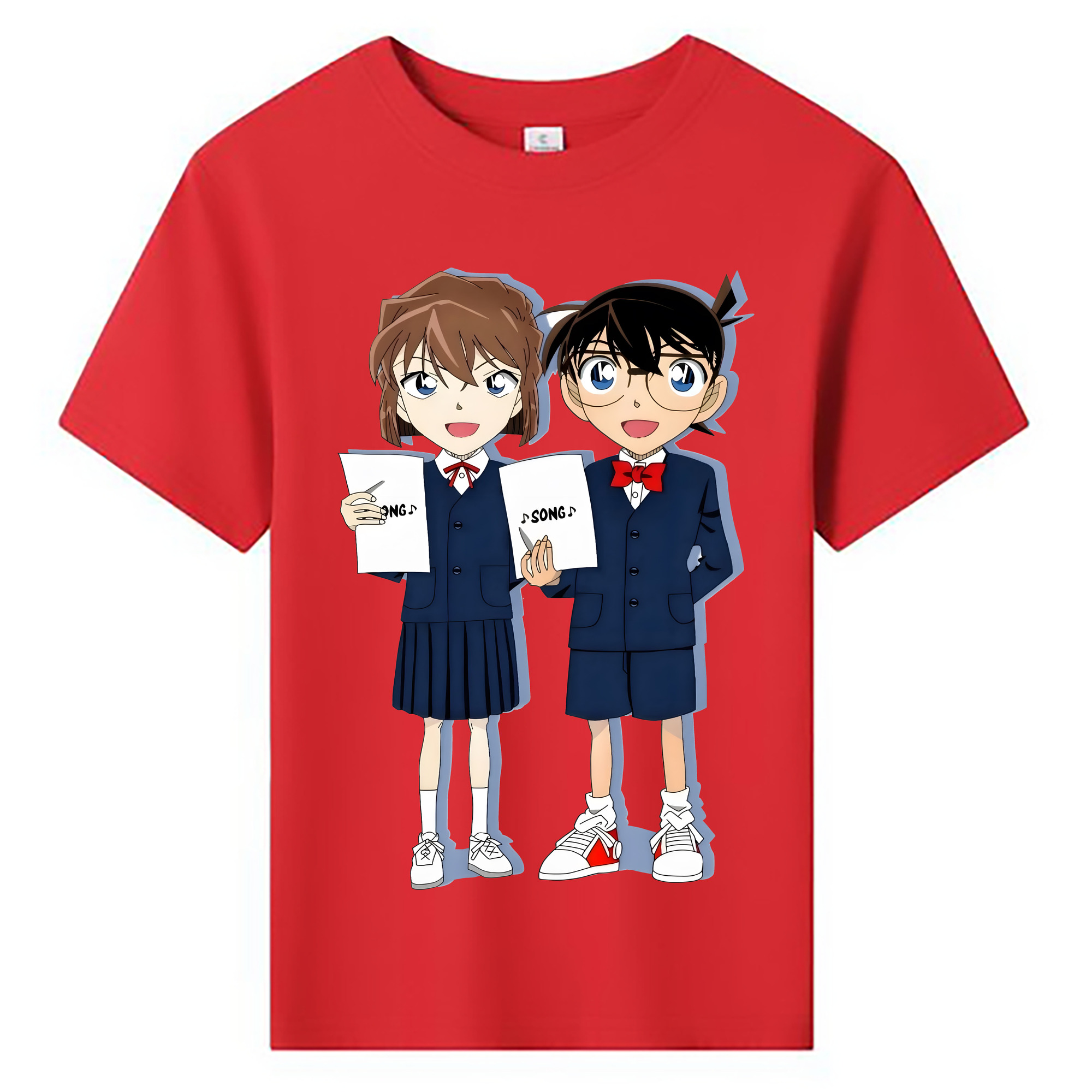 （画像用） 名探偵コナン 灰原 哀 はいばら あい Detective Conan Anita Hailey、Vi Graythorn Haibara Ai 綿100％キッズTシャツ（フロントプリント）