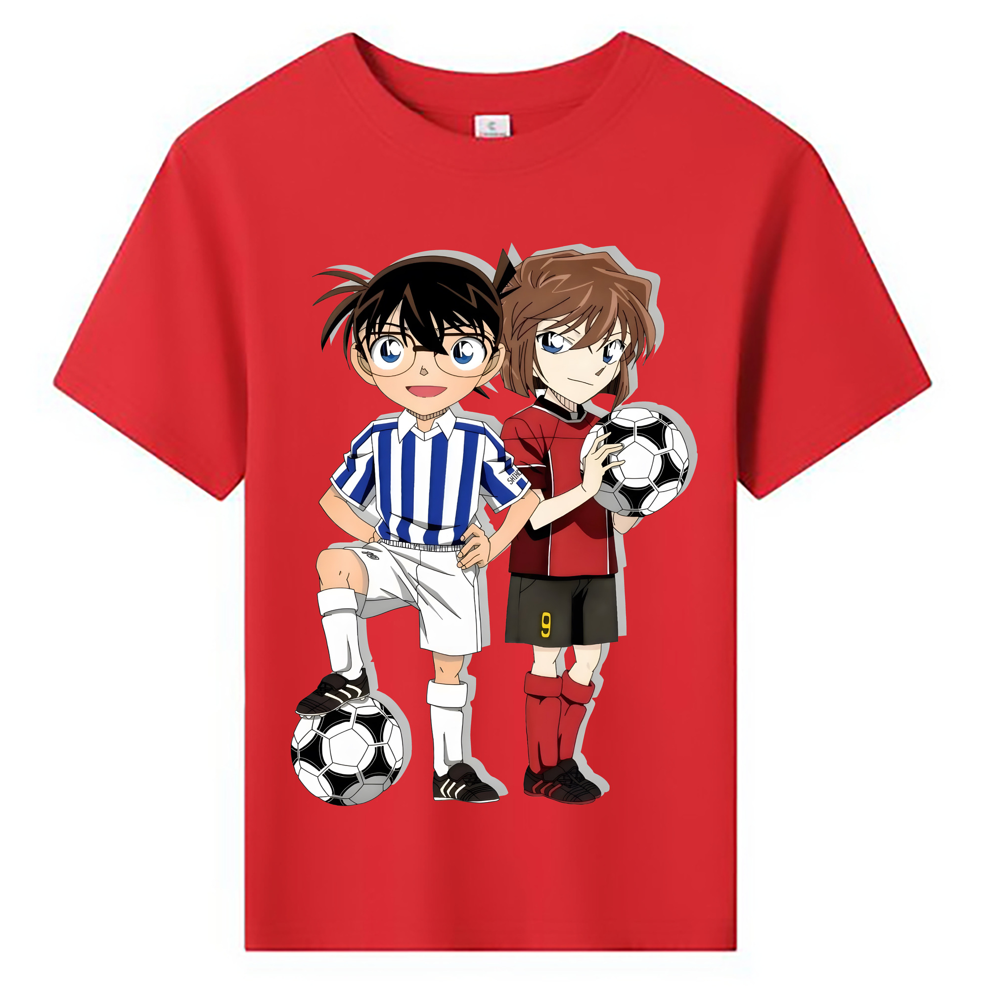 （画像用） 名探偵コナン 灰原 哀 はいばら あい Detective Conan Anita Hailey、Vi Graythorn Haibara Ai 綿100％キッズTシャツ（フロントプリント）