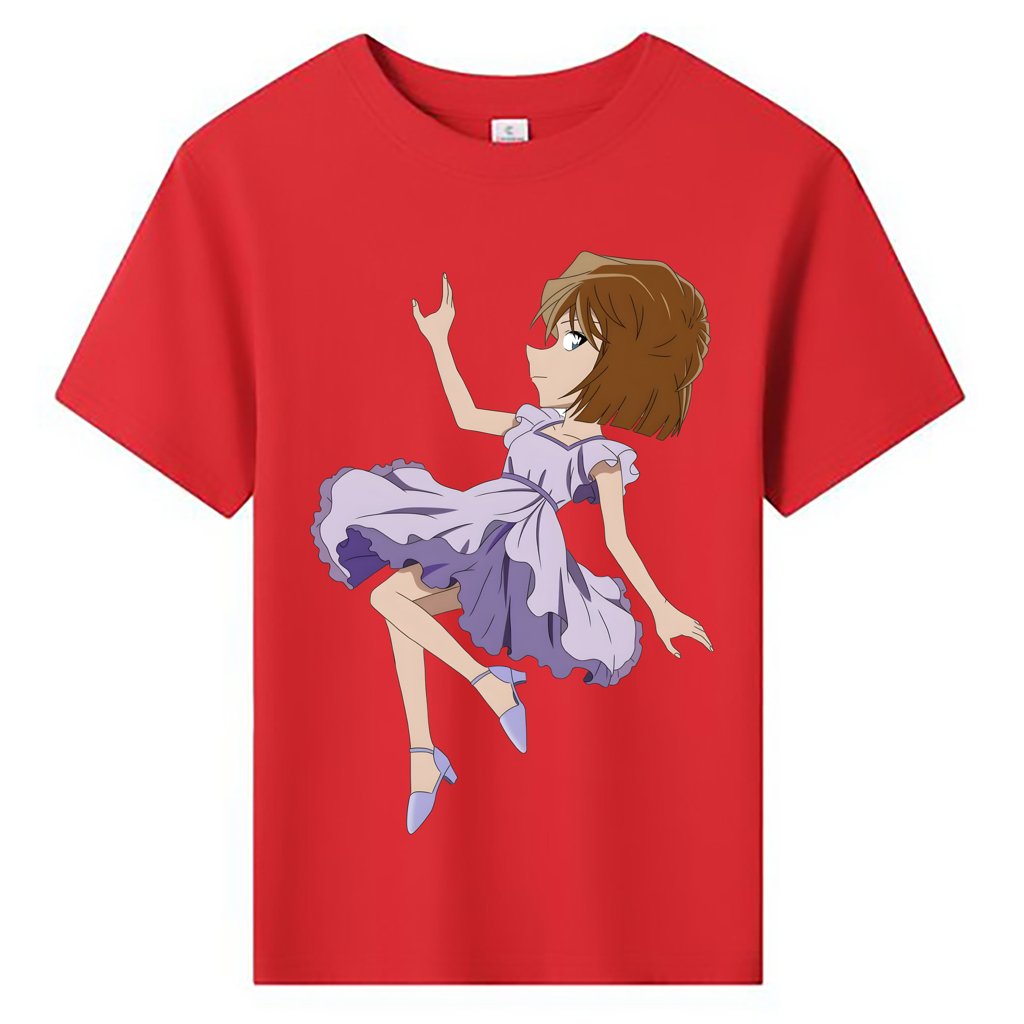 （画像用） 名探偵コナン 灰原 哀 はいばら あい Detective Conan Anita Hailey、Vi Graythorn Haibara Ai 綿100％キッズTシャツ（フロントプリント）