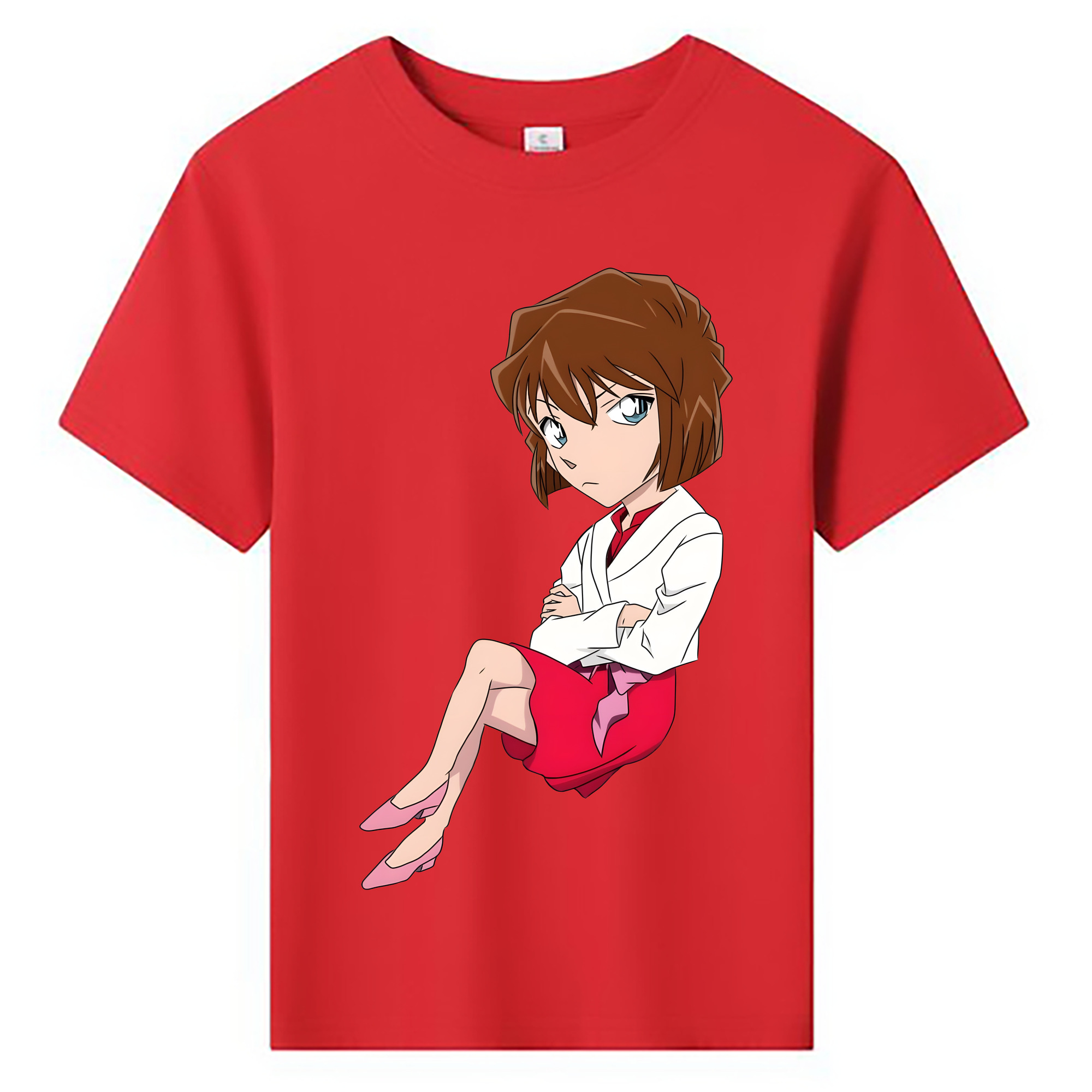 （画像用） 名探偵コナン 灰原 哀 はいばら あい Detective Conan Anita Hailey、Vi Graythorn Haibara Ai 綿100％キッズTシャツ（フロントプリント）