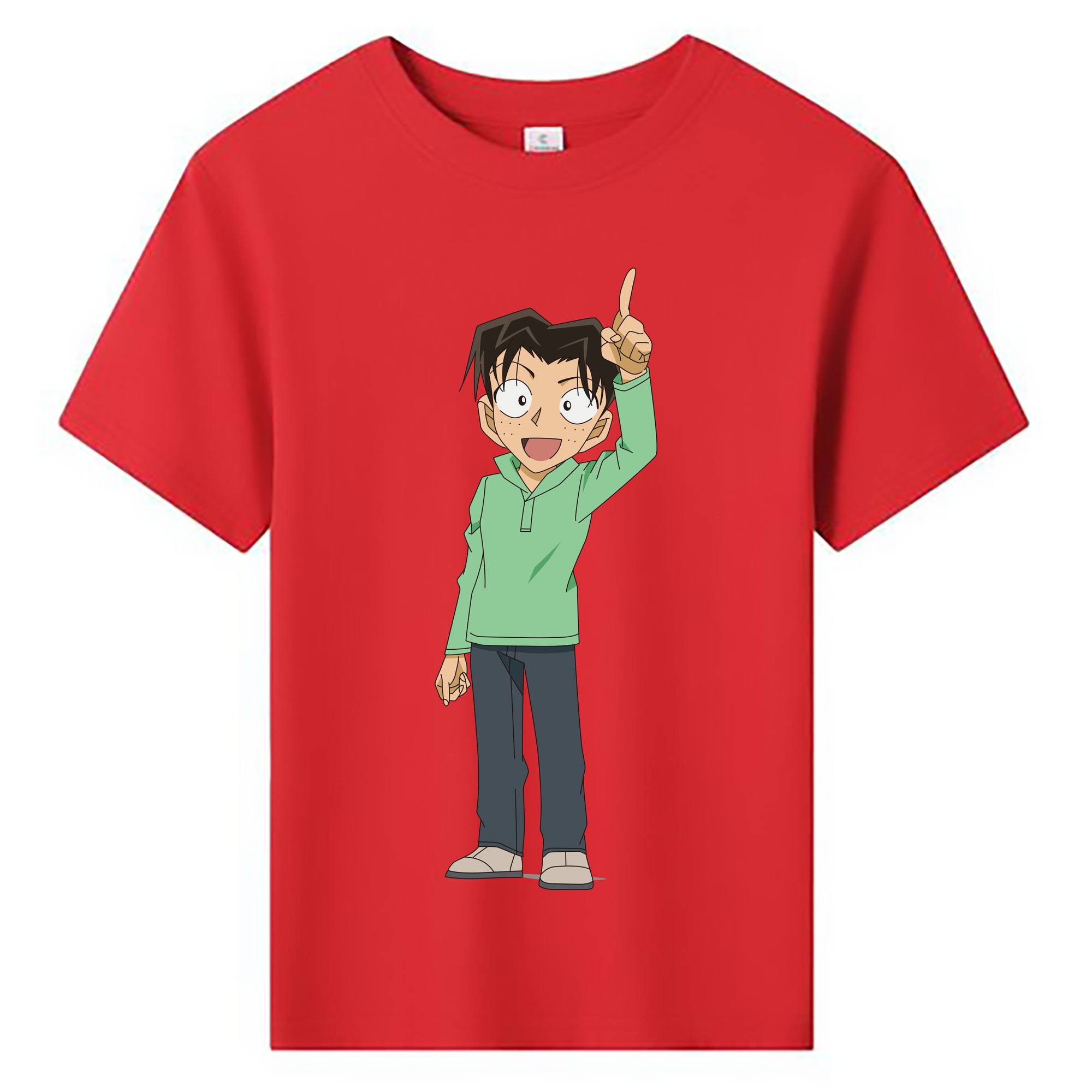 （画像用） 名探偵コナン 円谷 光彦 つぶらや みつひこ Detective Conan Mitch Tennyson 綿100％キッズTシャツ（フロントプリント）