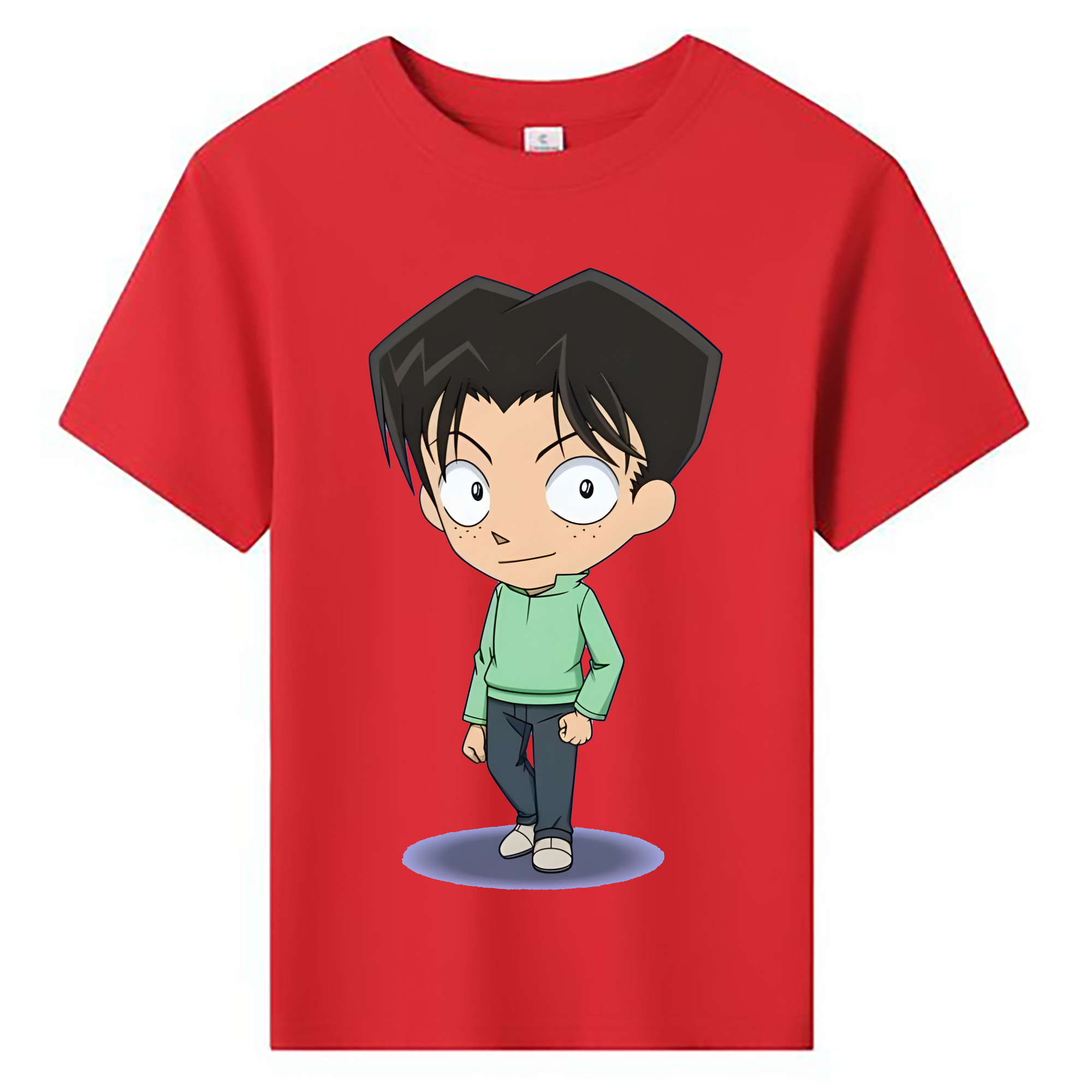 （画像用） 名探偵コナン 円谷 光彦 つぶらや みつひこ Detective Conan Mitch Tennyson 綿100％キッズTシャツ（フロントプリント）