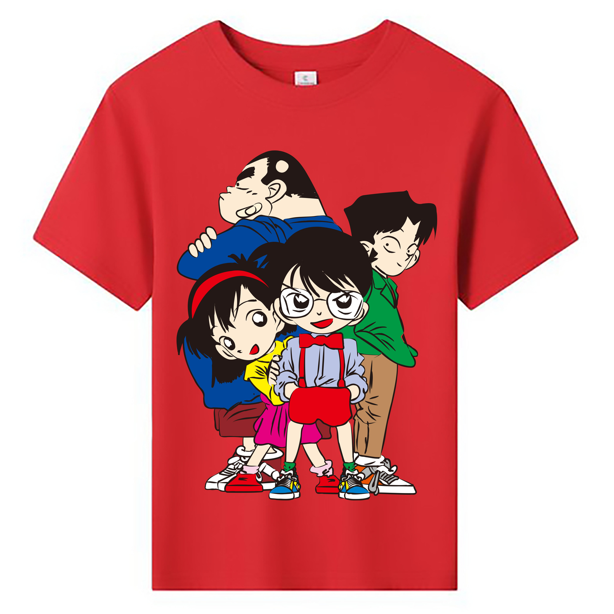 （画像用） 名探偵コナン Detective Conan 綿100％キッズTシャツ（フロントプリント）