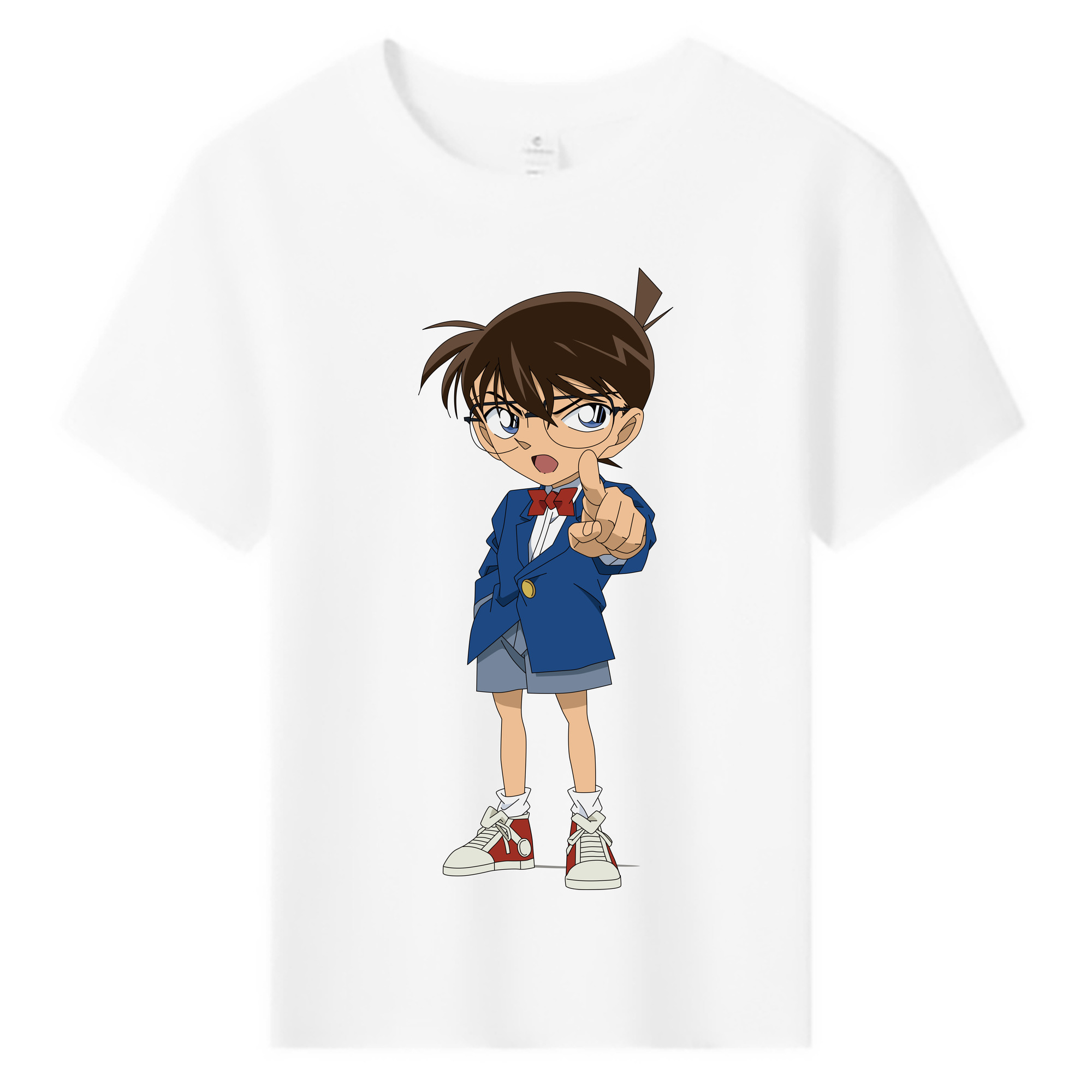 （画像用） 名探偵コナン 江戸川 コナン Detective Conan Conan Edogawa 綿100％キッズTシャツ（フロントプリント）