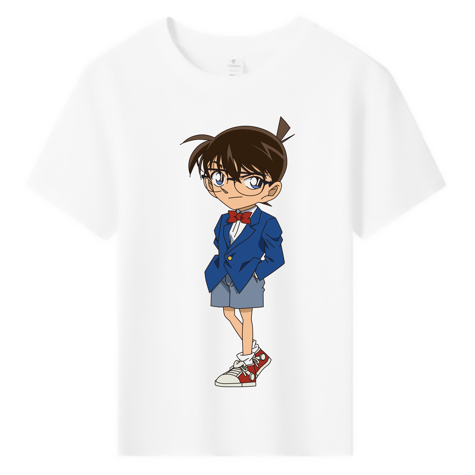（画像用） 名探偵コナン 江戸川 コナン Detective Conan Conan Edogawa 綿100％キッズTシャツ（フロントプリント）