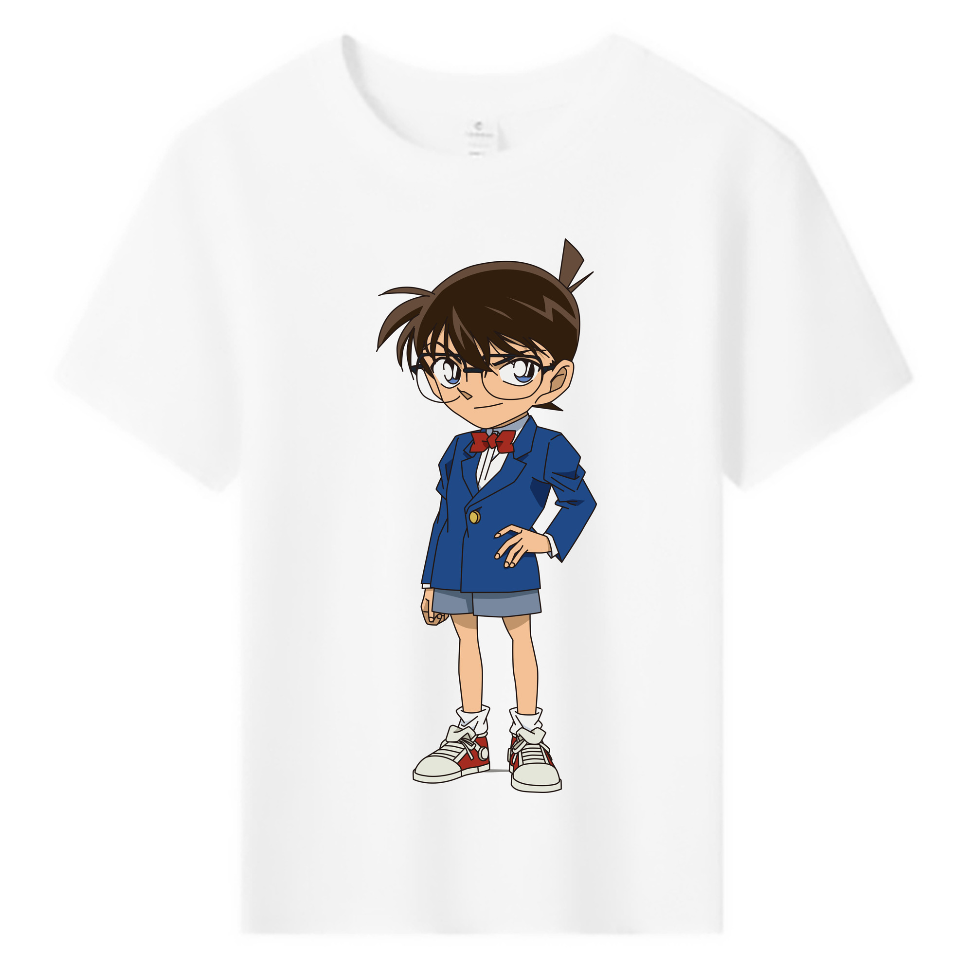 （画像用） 名探偵コナン 江戸川 コナン Detective Conan Conan Edogawa 綿100％キッズTシャツ（フロントプリント）