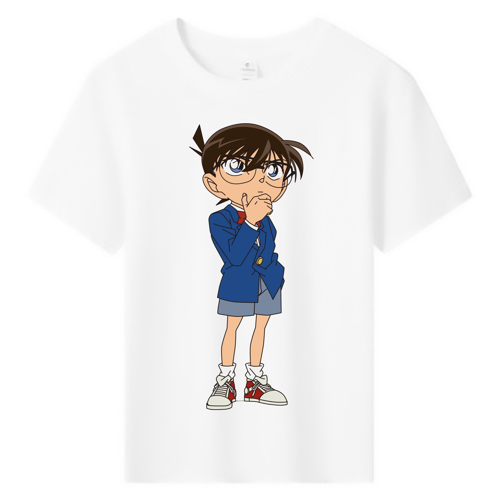 （画像用） 名探偵コナン 江戸川 コナン Detective Conan Conan Edogawa 綿100％キッズTシャツ（フロントプリント）