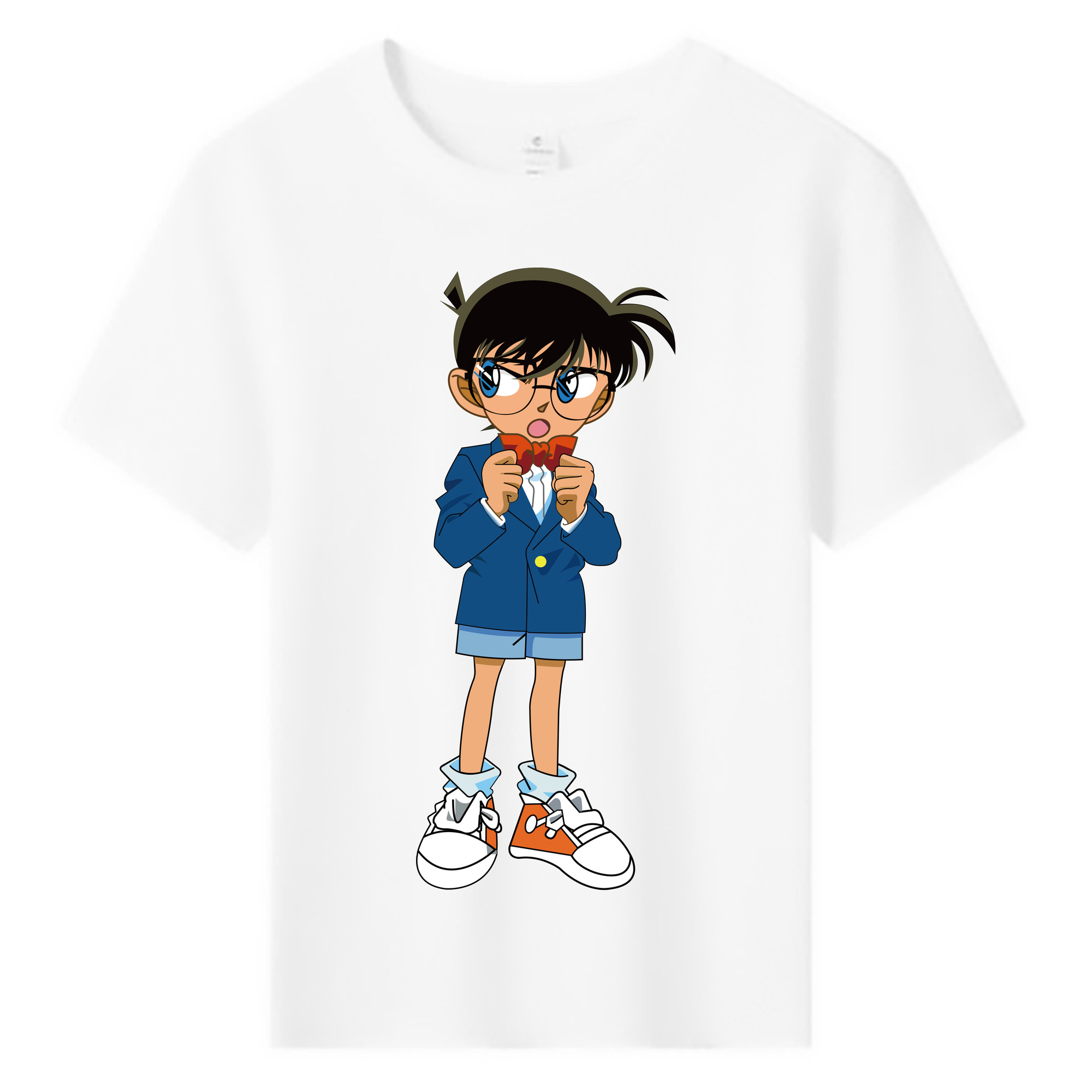 （画像用） 名探偵コナン 江戸川 コナン Detective Conan Conan Edogawa 綿100％キッズTシャツ（フロントプリント）
