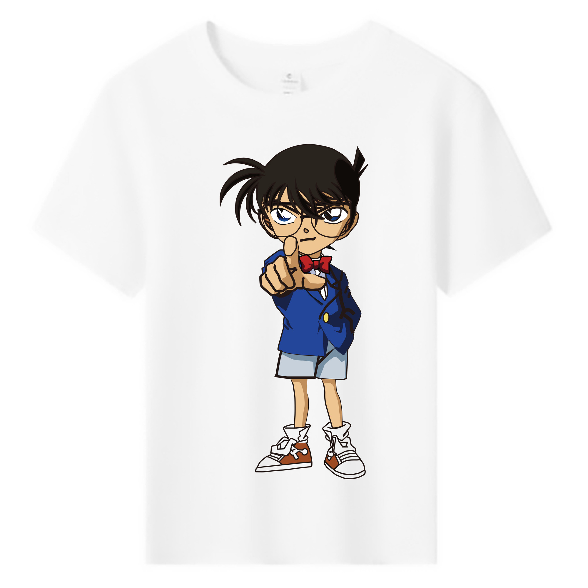 （画像用） 名探偵コナン 江戸川 コナン Detective Conan Conan Edogawa 綿100％キッズTシャツ（フロントプリント）