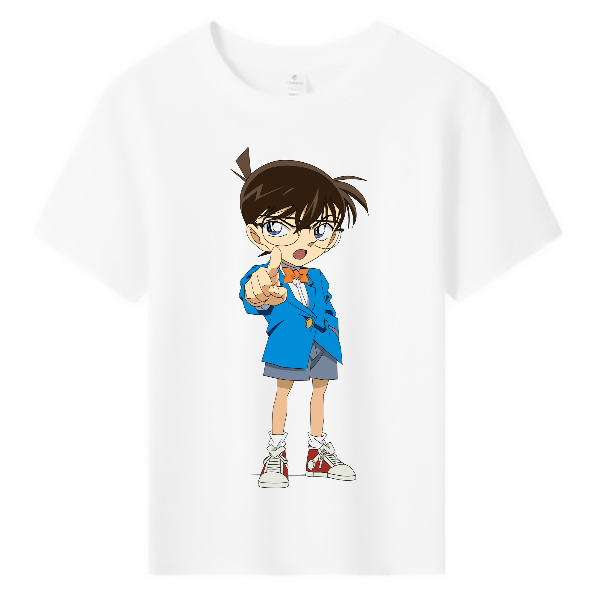 （画像用） 名探偵コナン 江戸川 コナン Detective Conan Conan Edogawa 綿100％キッズTシャツ（フロントプリント）