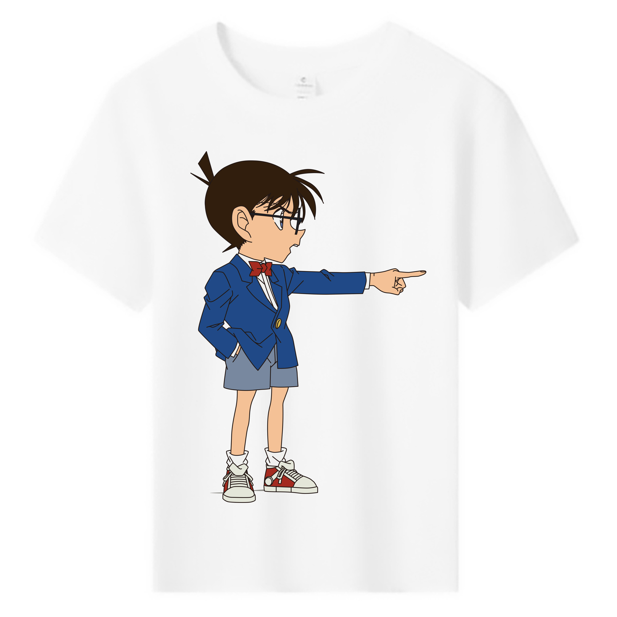 （画像用） 名探偵コナン 江戸川 コナン Detective Conan Conan Edogawa 綿100％キッズTシャツ（フロントプリント）
