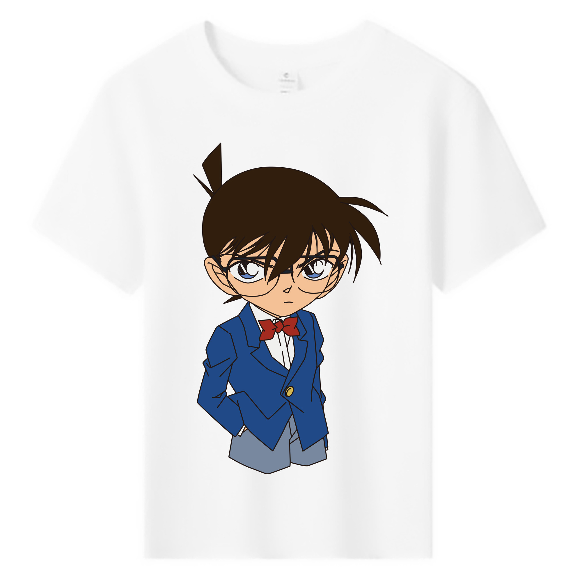 （画像用） 名探偵コナン 江戸川 コナン Detective Conan Conan Edogawa 綿100％キッズTシャツ（フロントプリント）