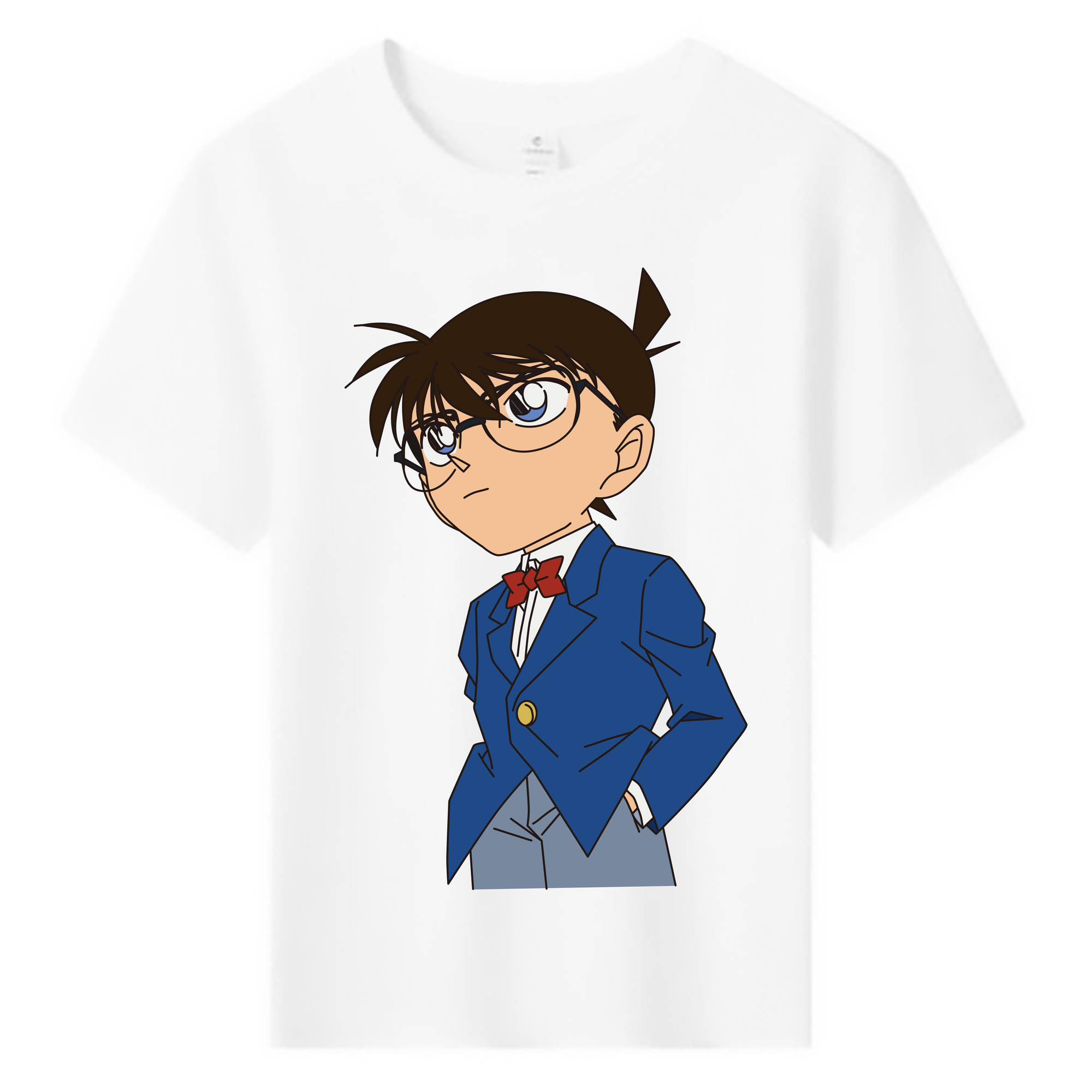 （画像用） 名探偵コナン 江戸川 コナン Detective Conan Conan Edogawa 綿100％キッズTシャツ（フロントプリント）