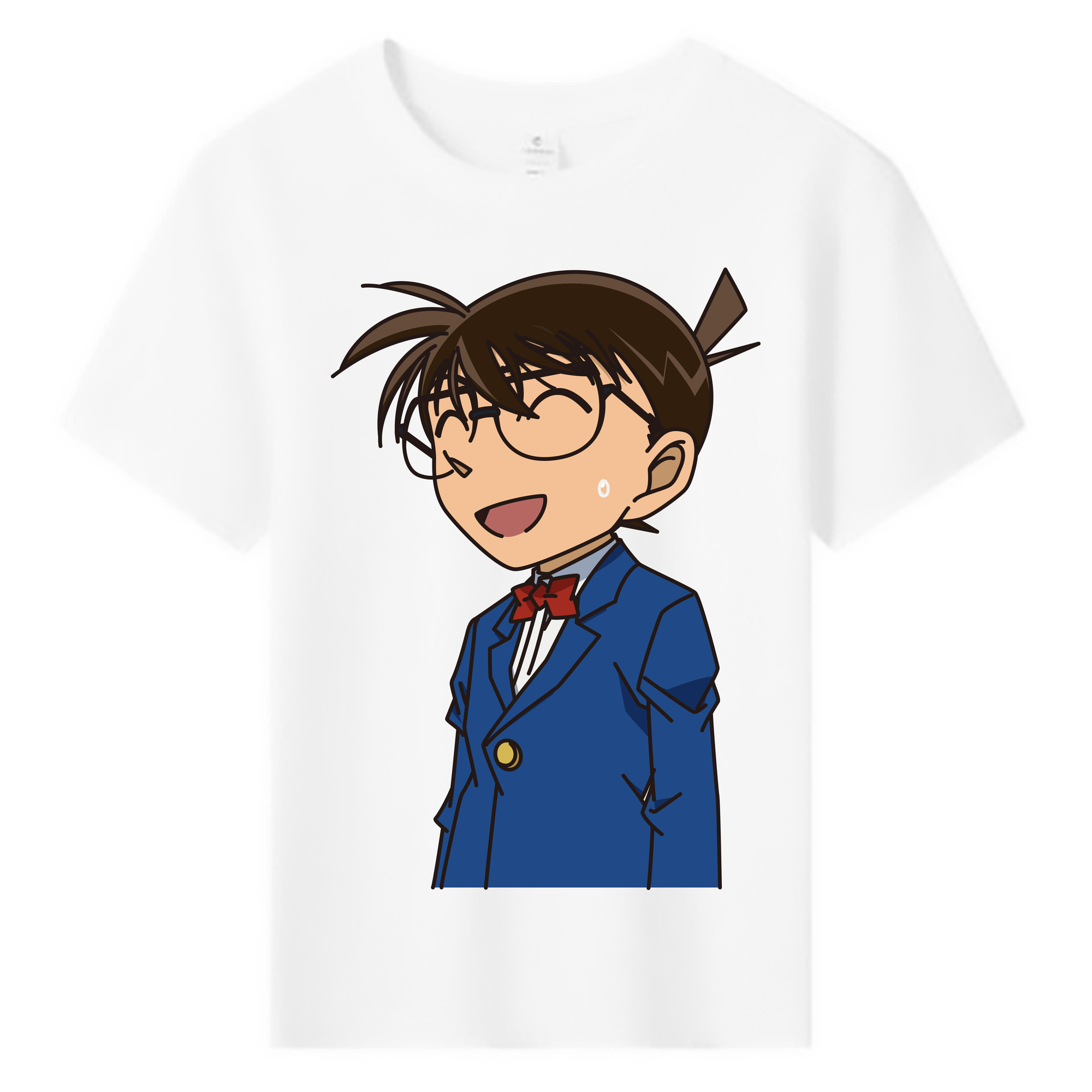 （画像用） 名探偵コナン 江戸川 コナン Detective Conan Conan Edogawa 綿100％キッズTシャツ（フロントプリント）