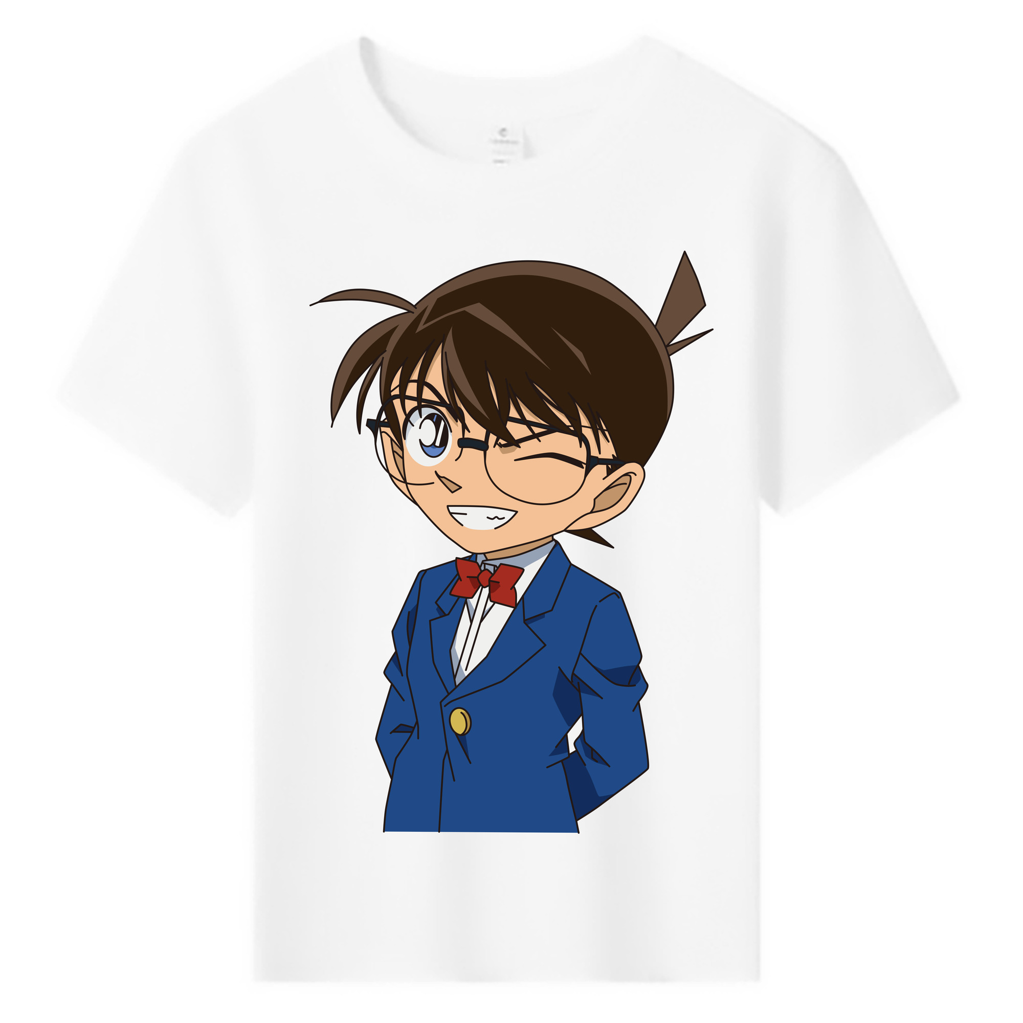 （画像用） 名探偵コナン 江戸川 コナン Detective Conan Conan Edogawa 綿100％キッズTシャツ（フロントプリント）
