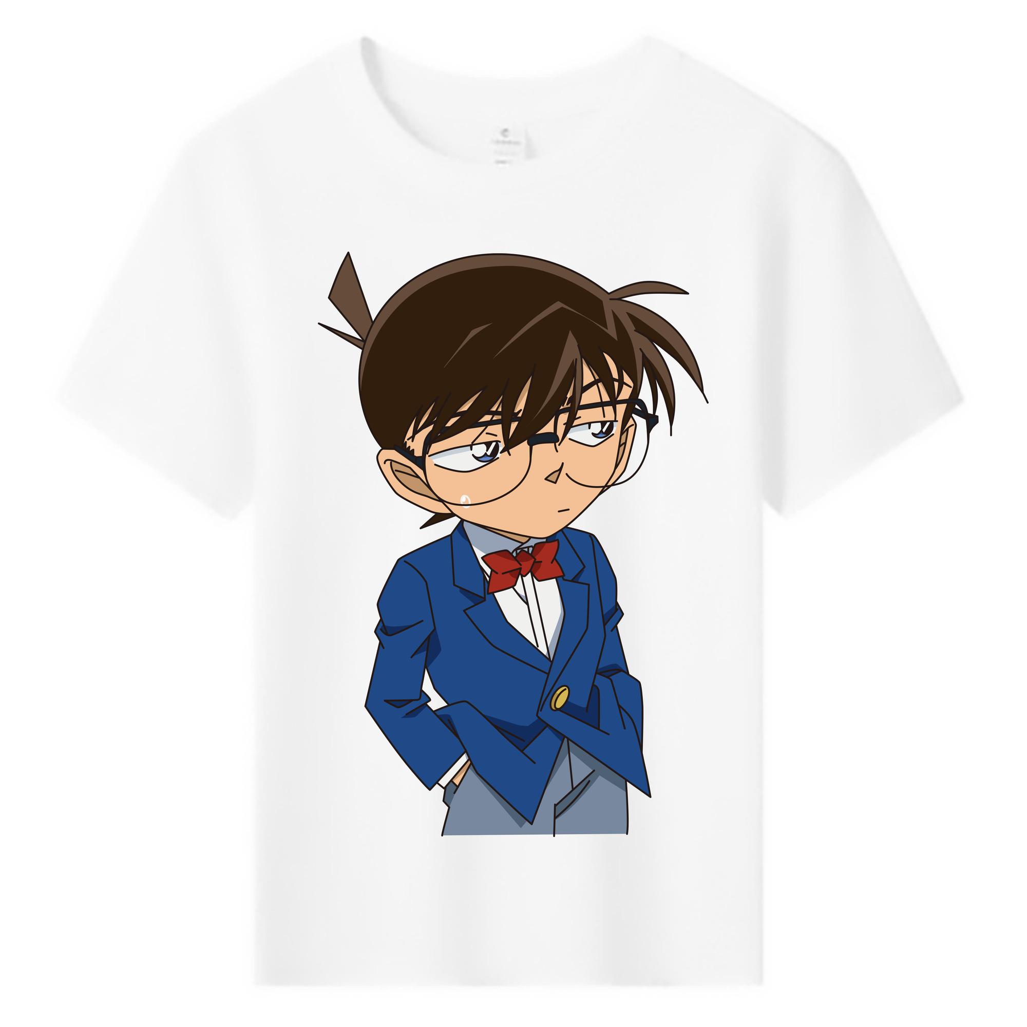 （画像用） 名探偵コナン 江戸川 コナン Detective Conan Conan Edogawa 綿100％キッズTシャツ（フロントプリント）