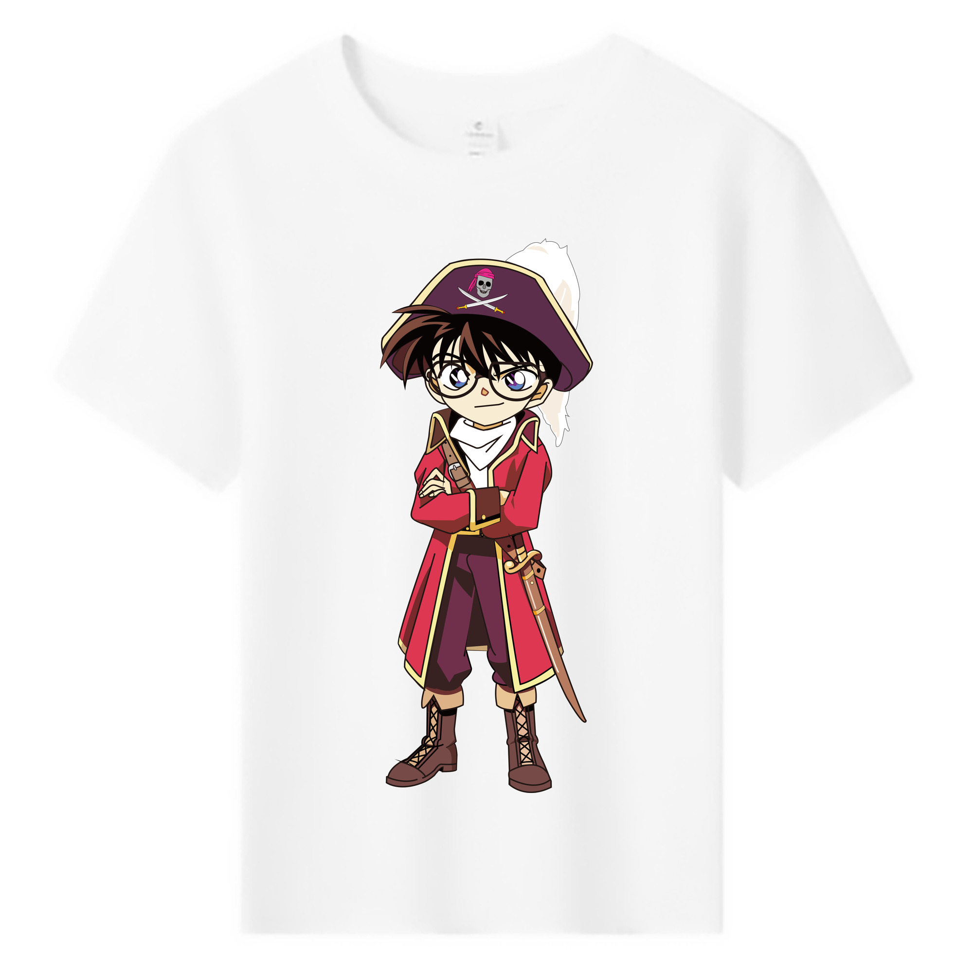 （画像用） 名探偵コナン 江戸川 コナン Detective Conan Conan Edogawa 綿100％キッズTシャツ（フロントプリント）