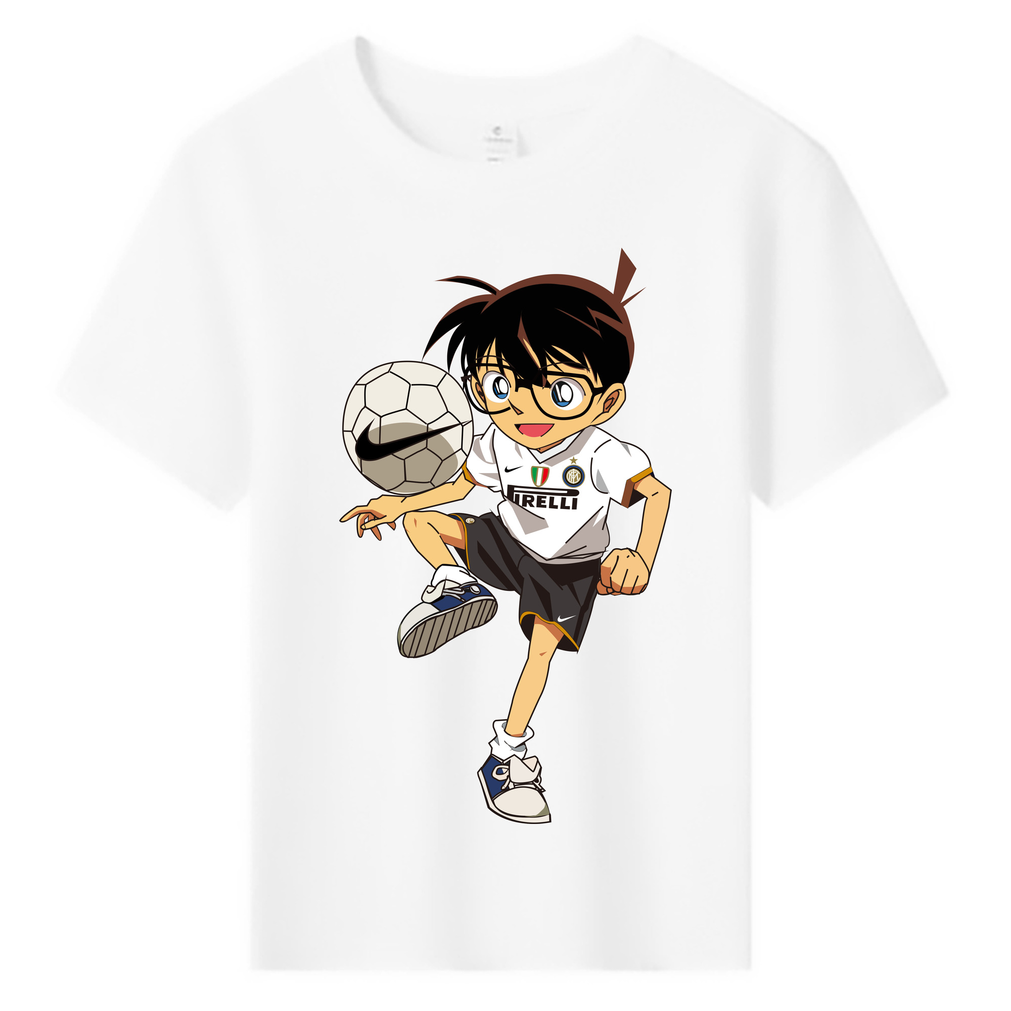 （画像用） 名探偵コナン 江戸川 コナン Detective Conan Conan Edogawa 綿100％キッズTシャツ（フロントプリント）