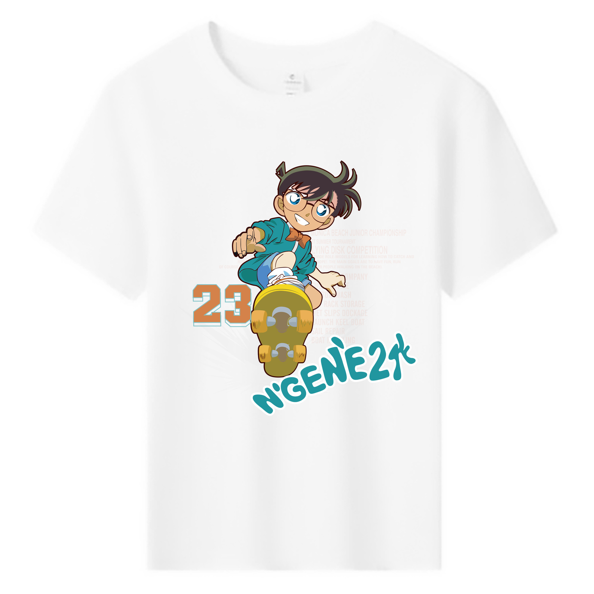 （画像用） 名探偵コナン 江戸川 コナン Detective Conan Conan Edogawa 綿100％キッズTシャツ（フロントプリント）