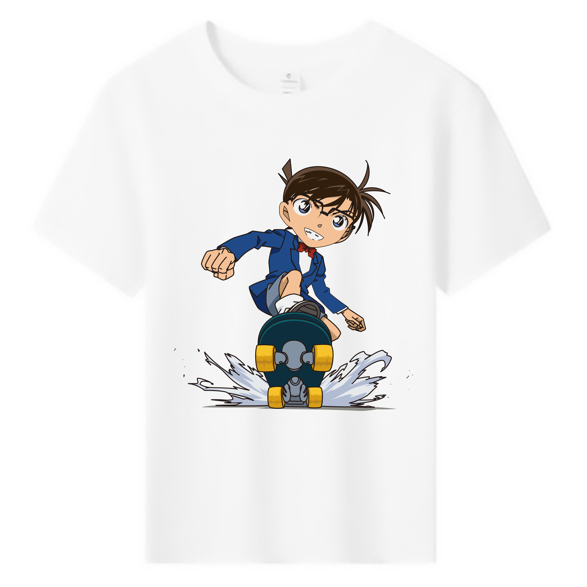 （画像用） 名探偵コナン 江戸川 コナン Detective Conan Conan Edogawa 綿100％キッズTシャツ（フロントプリント）