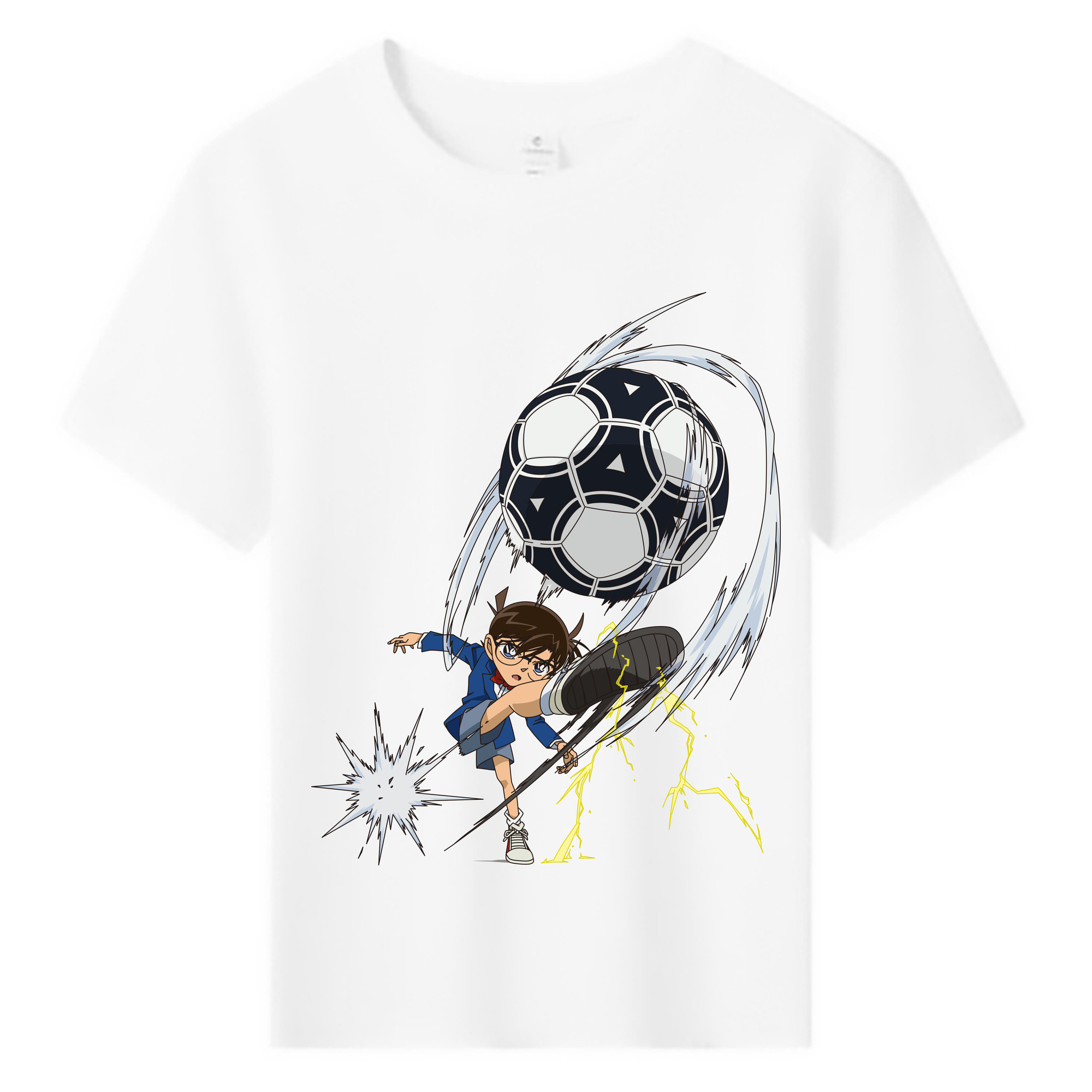 （画像用） 名探偵コナン 江戸川 コナン Detective Conan Conan Edogawa 綿100％キッズTシャツ（フロントプリント）