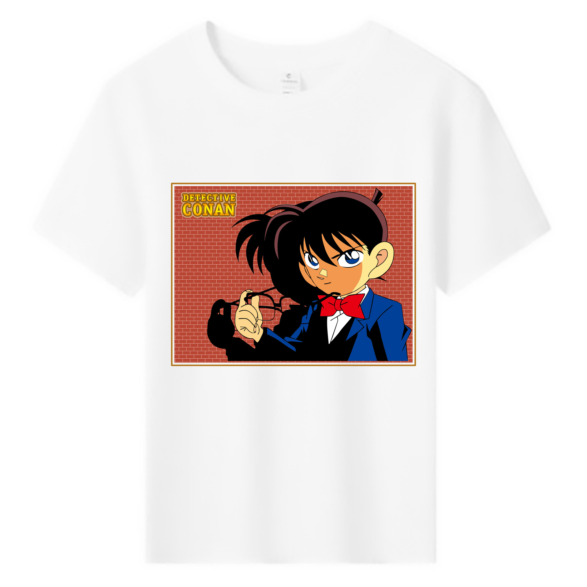 （画像用） 名探偵コナン 江戸川 コナン Detective Conan Conan Edogawa 綿100％キッズTシャツ（フロントプリント）