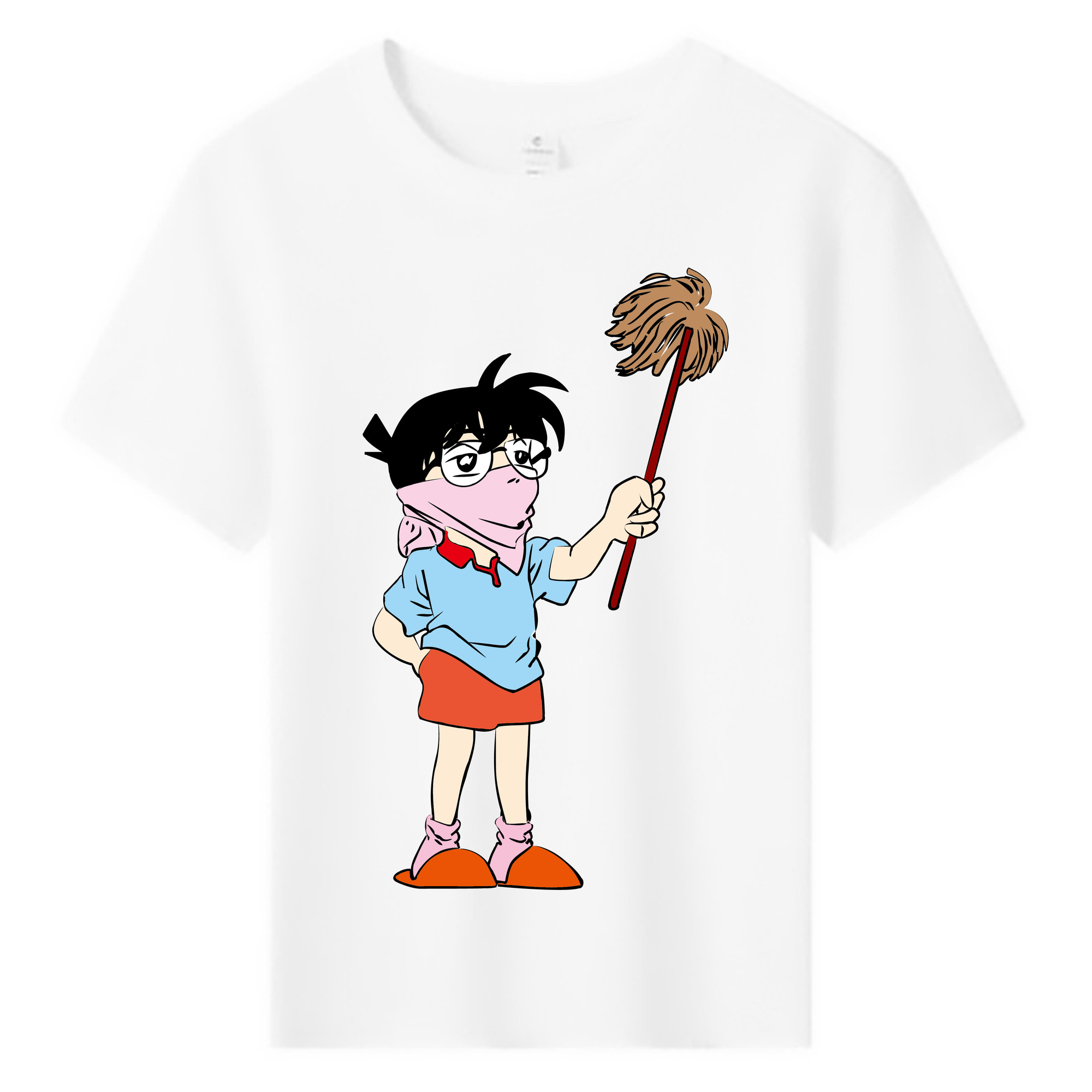 （画像用） 名探偵コナン 江戸川 コナン Detective Conan Conan Edogawa 綿100％キッズTシャツ（フロントプリント）