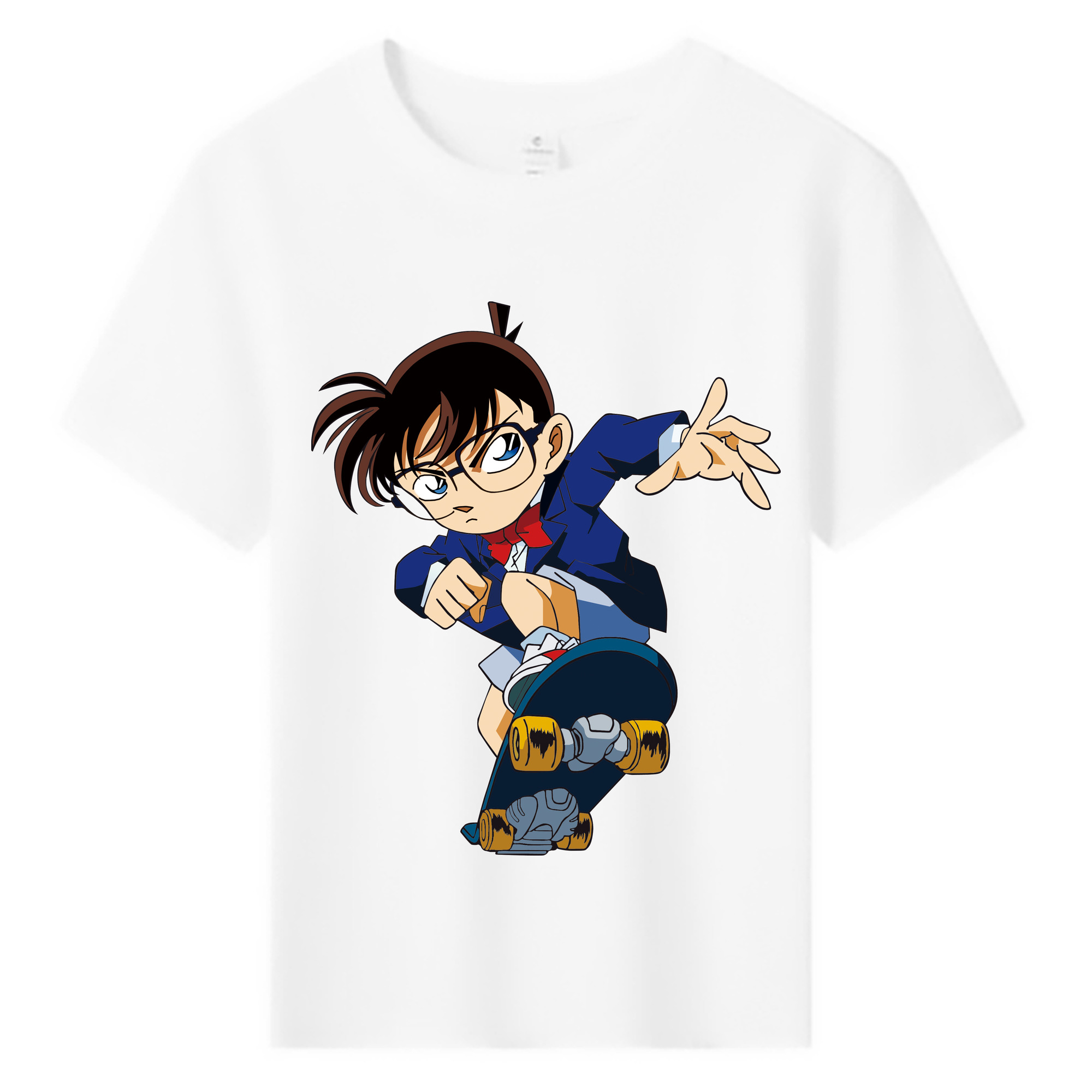 （画像用） 名探偵コナン 江戸川 コナン Detective Conan Conan Edogawa 綿100％キッズTシャツ（フロントプリント）