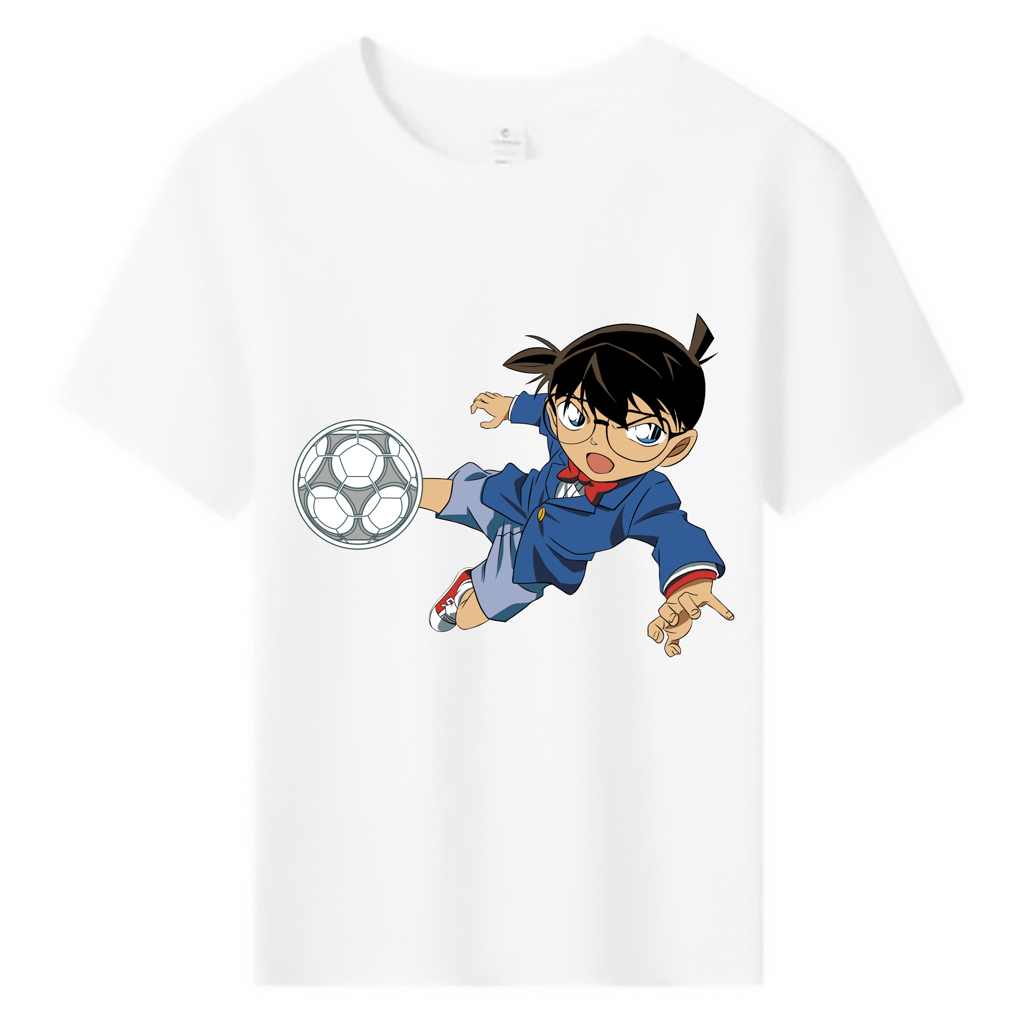 （画像用） 名探偵コナン 江戸川 コナン Detective Conan Conan Edogawa 綿100％キッズTシャツ（フロントプリント）