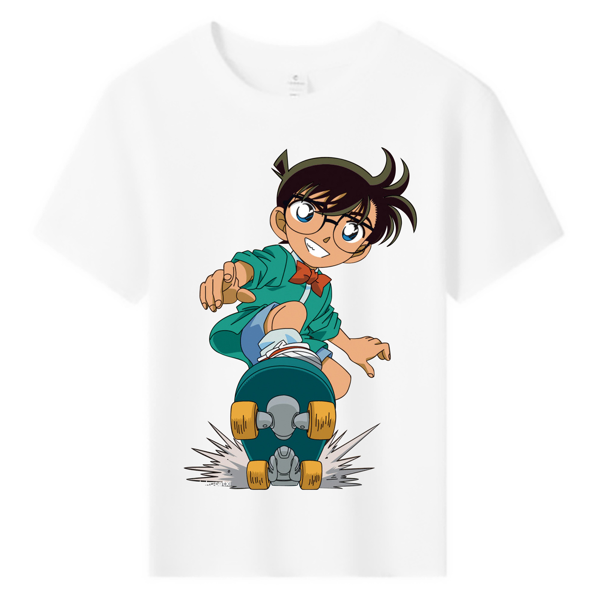 （画像用） 名探偵コナン 江戸川 コナン Detective Conan Conan Edogawa 綿100％キッズTシャツ（フロントプリント）