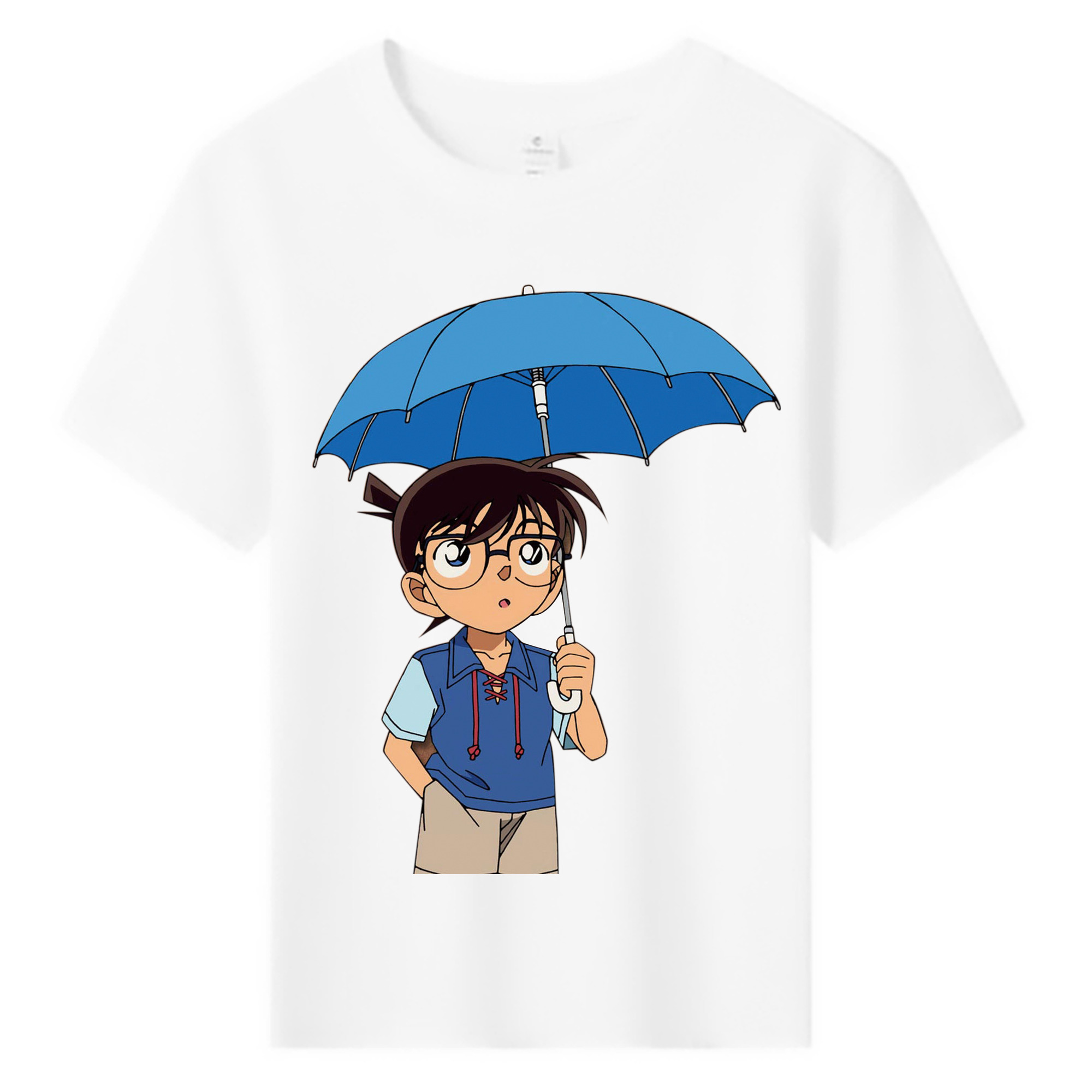 （画像用） 名探偵コナン 江戸川 コナン Detective Conan Conan Edogawa 綿100％キッズTシャツ（フロントプリント）