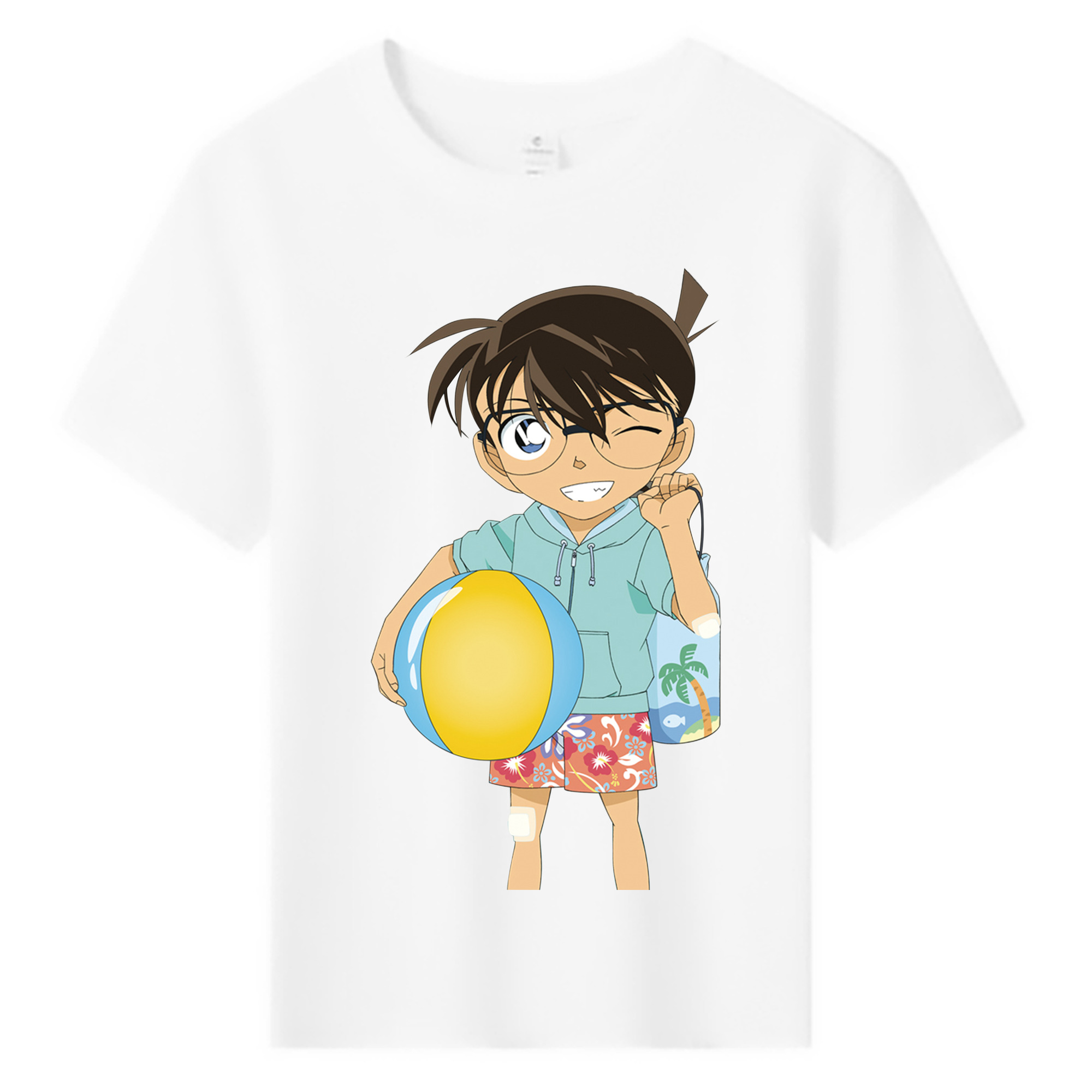 （画像用） 名探偵コナン 江戸川 コナン Detective Conan Conan Edogawa 綿100％キッズTシャツ（フロントプリント）