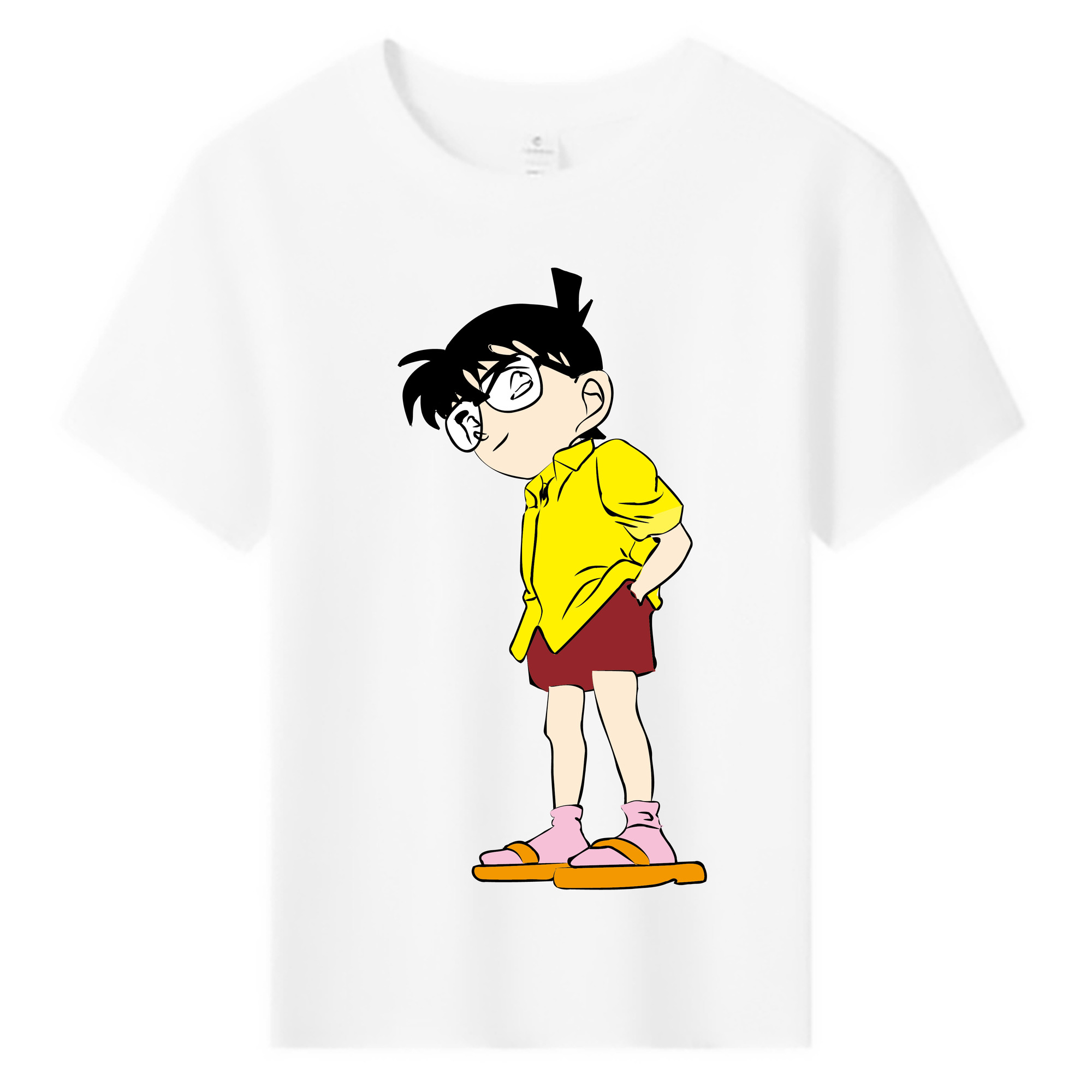 （画像用） 名探偵コナン 江戸川 コナン Detective Conan Conan Edogawa 綿100％キッズTシャツ（フロントプリント）