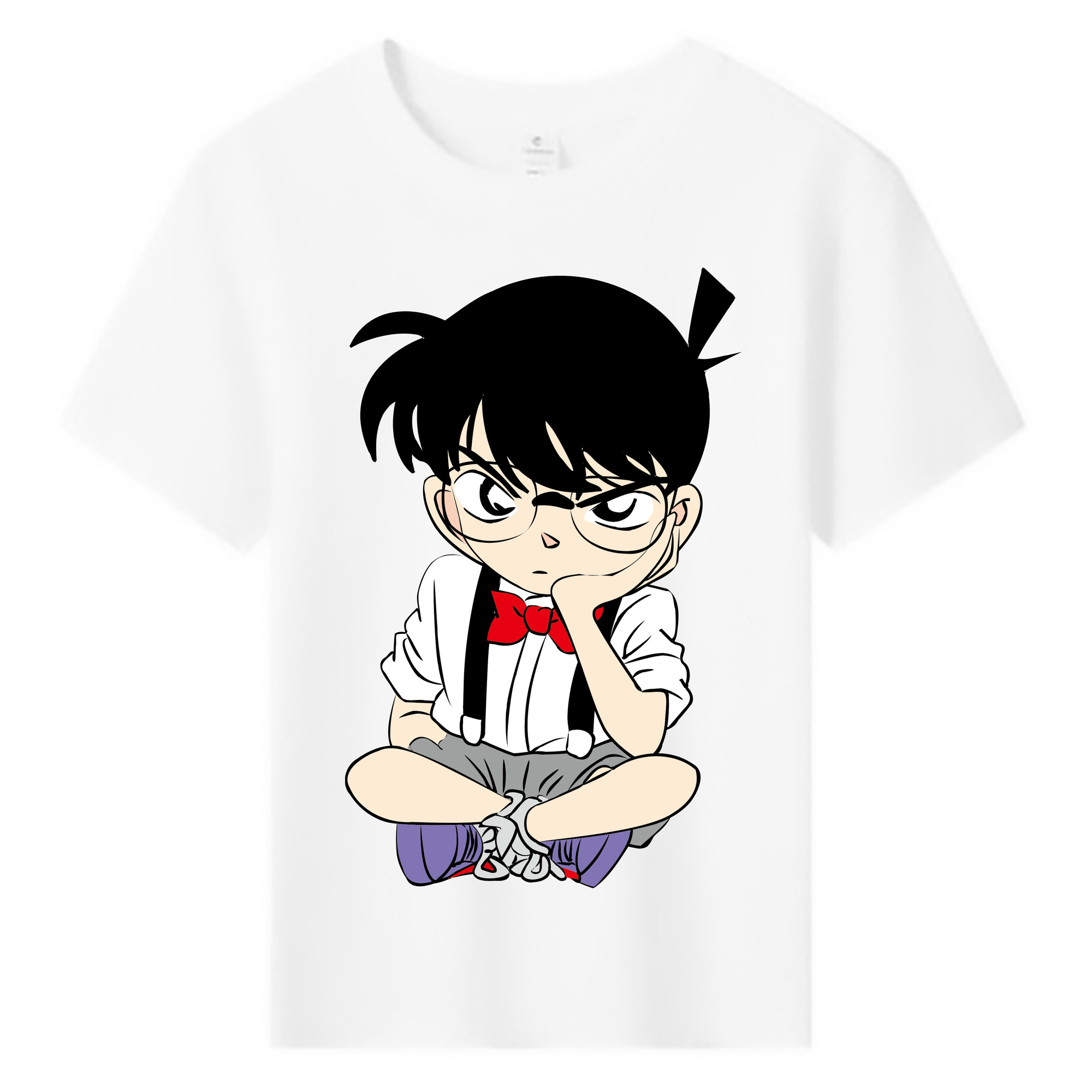 （画像用） 名探偵コナン 江戸川 コナン Detective Conan Conan Edogawa 綿100％キッズTシャツ（フロントプリント）